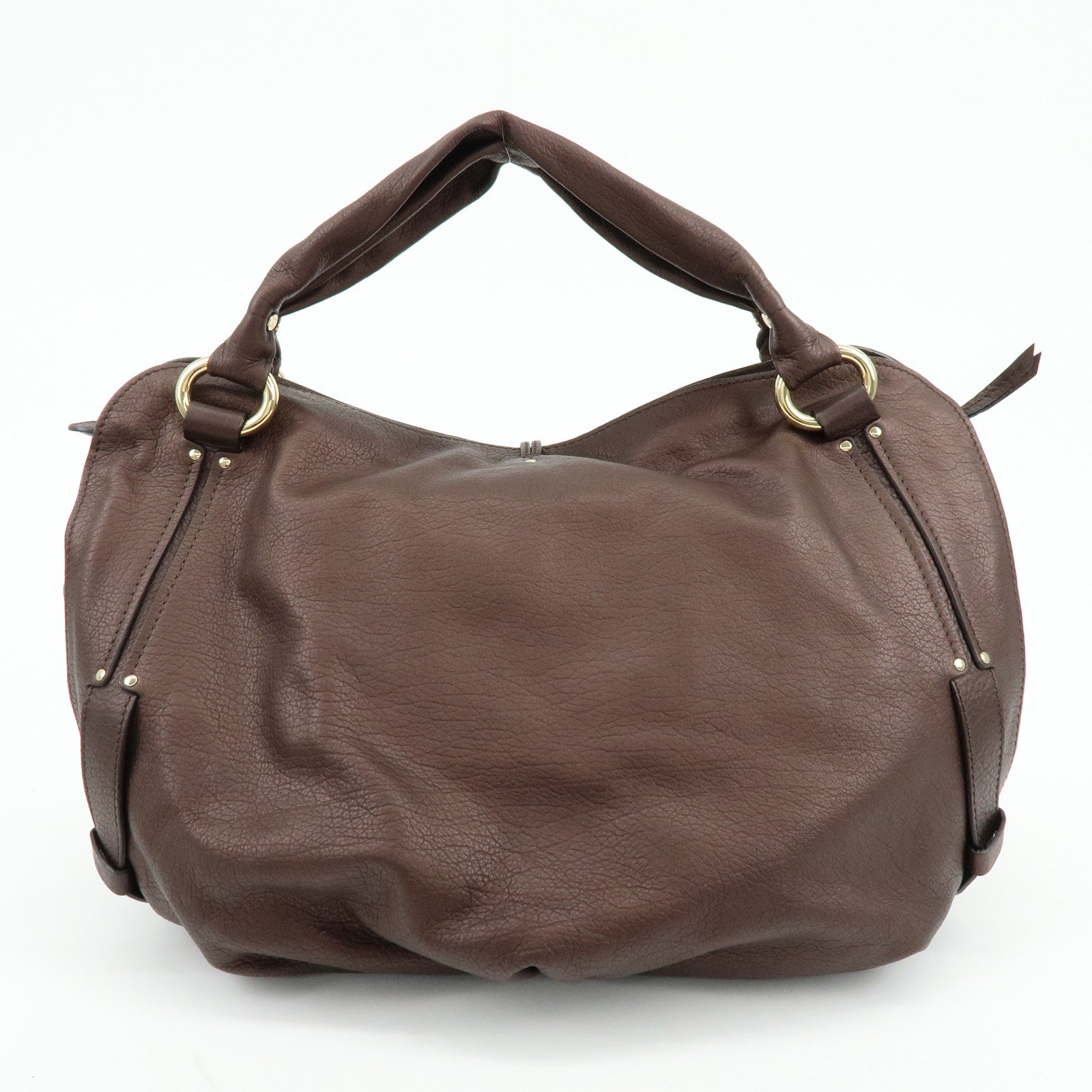 CELINE Leather Bittersweet Shoulder Bag Hand Bag Bronze