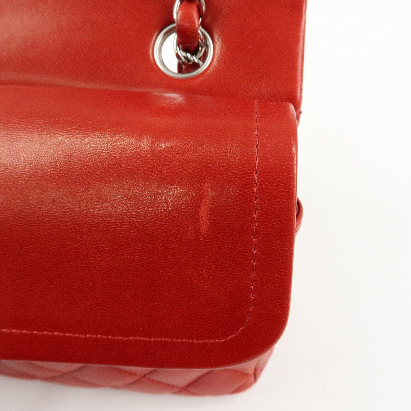 CHANEL COCO Mark Matelasse 25 Double Flap Chain Shoulder Bag A01112