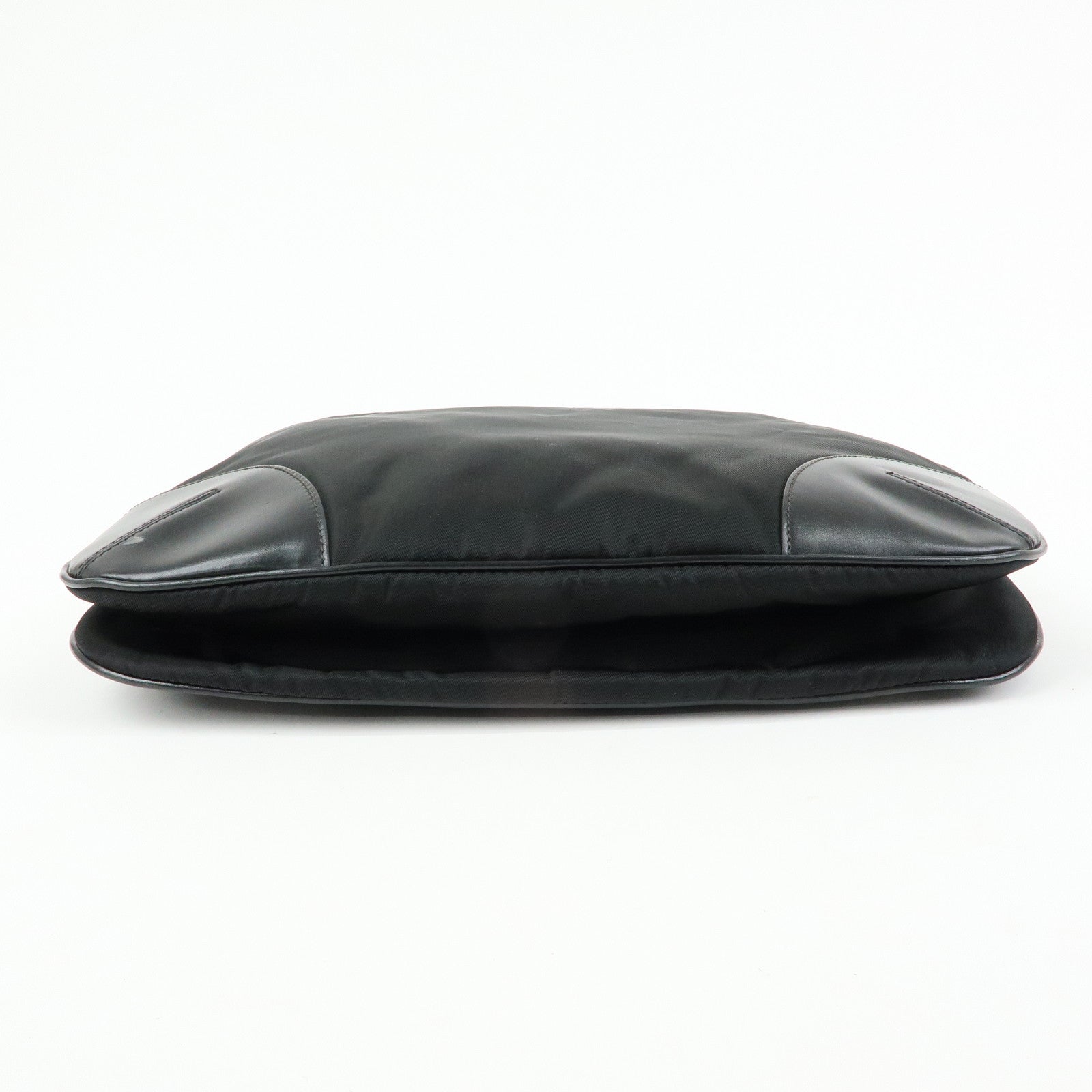 PRADA Triangle Logo Nylon Shoulder Crossbody Bag Black BT0326