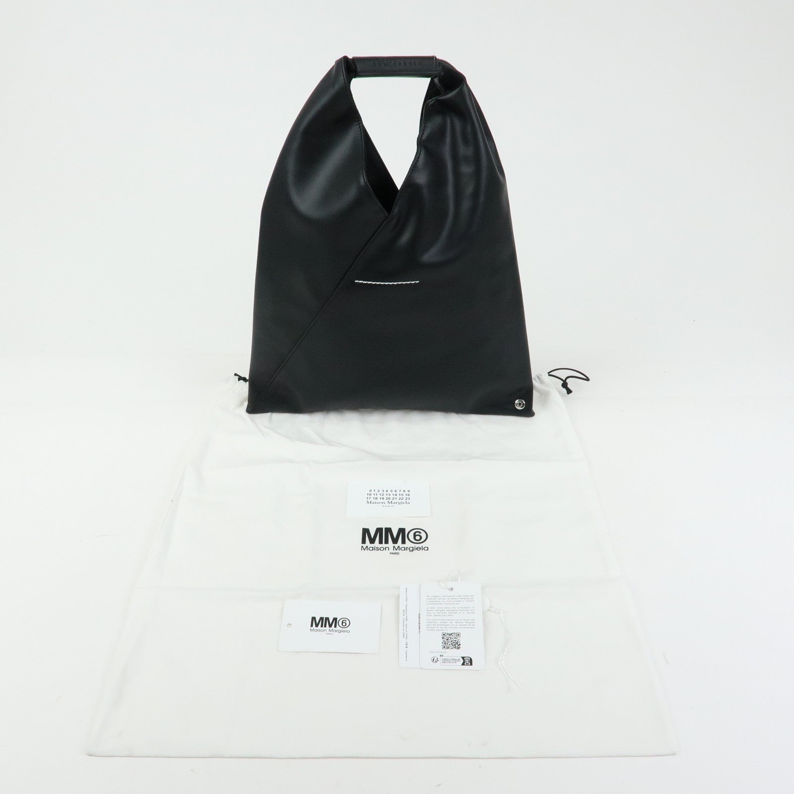 Maison Margiela MM6 Leather Japanese Tote Bag Shoulder Bag Black