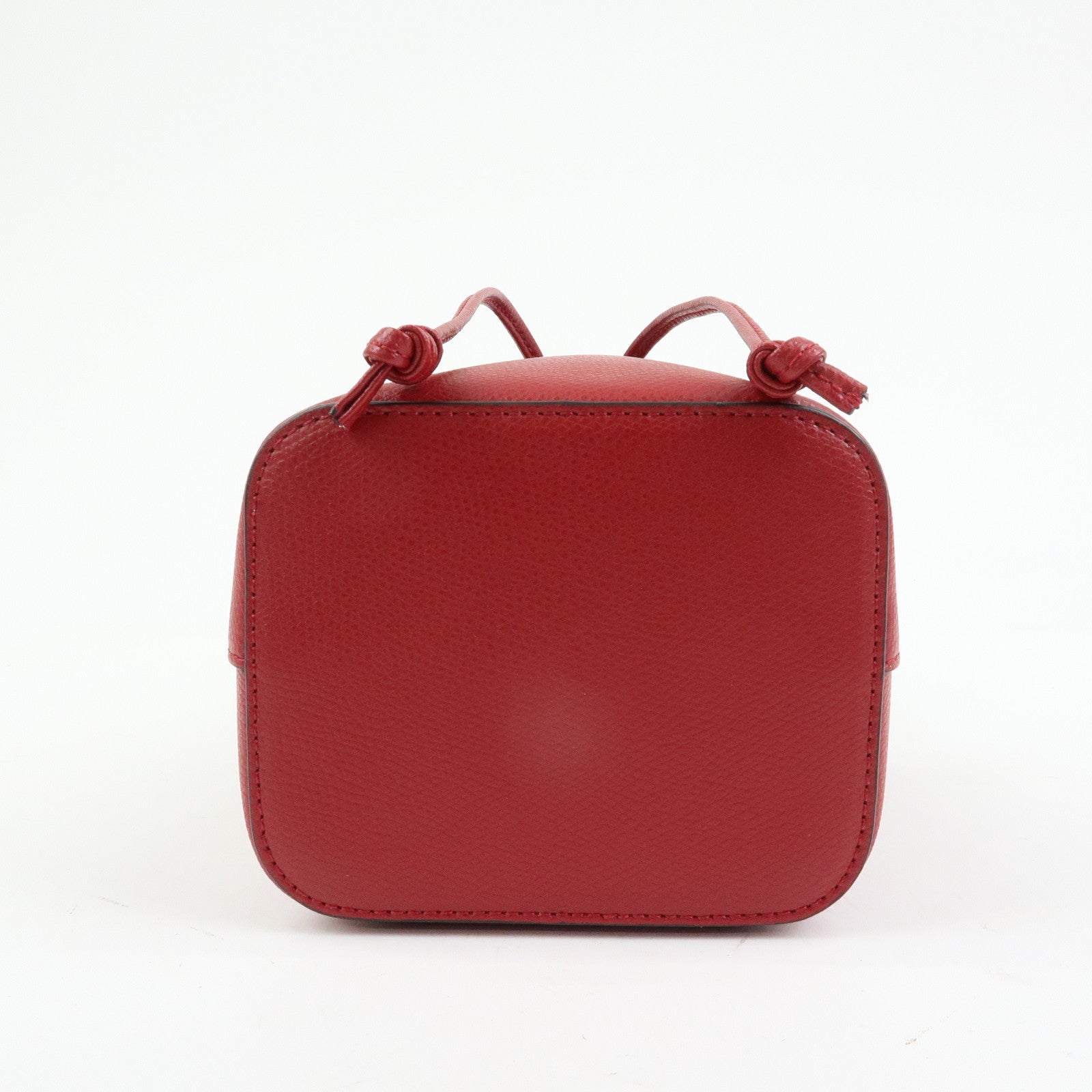 FENDI Mon Tresor Leather 2Way Bag Hand Bag Shoulder Bag Red 8BS010