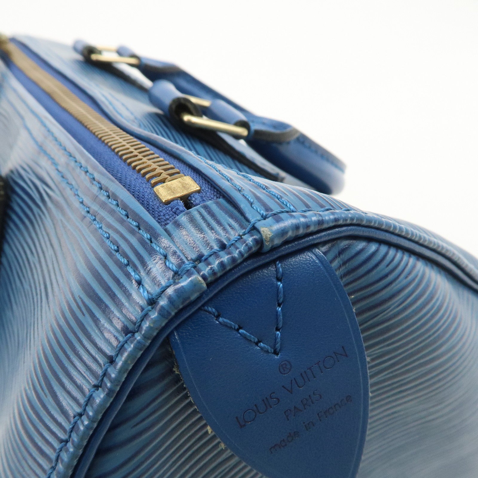 Louis Vuitton Epi Speedy 25 Hand Bag Boston Bag Toledo Blue M43015