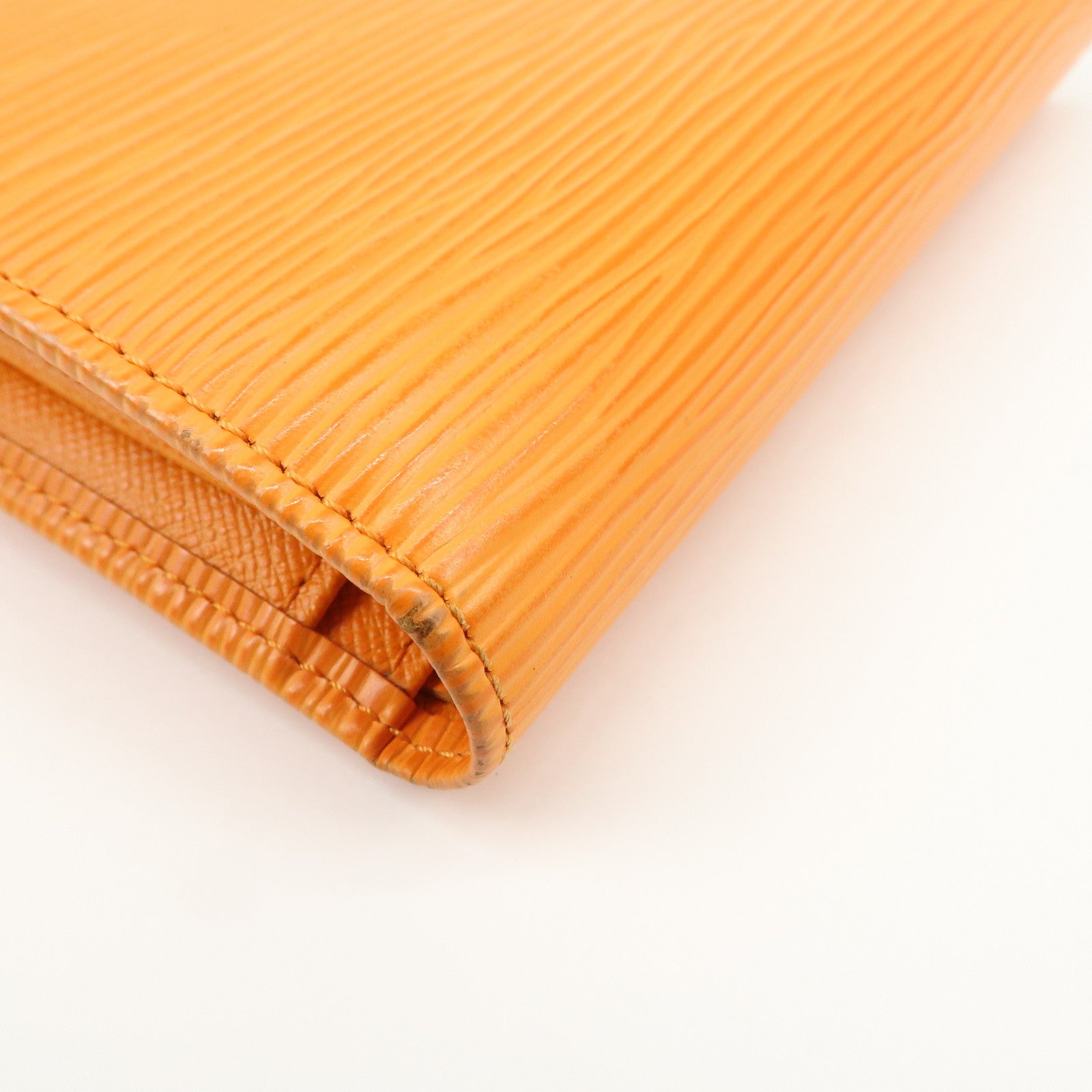 Louis Vuitton Epi Porte Monnaie Viennois Bi-Fold Wallet Mandarin Orange Used