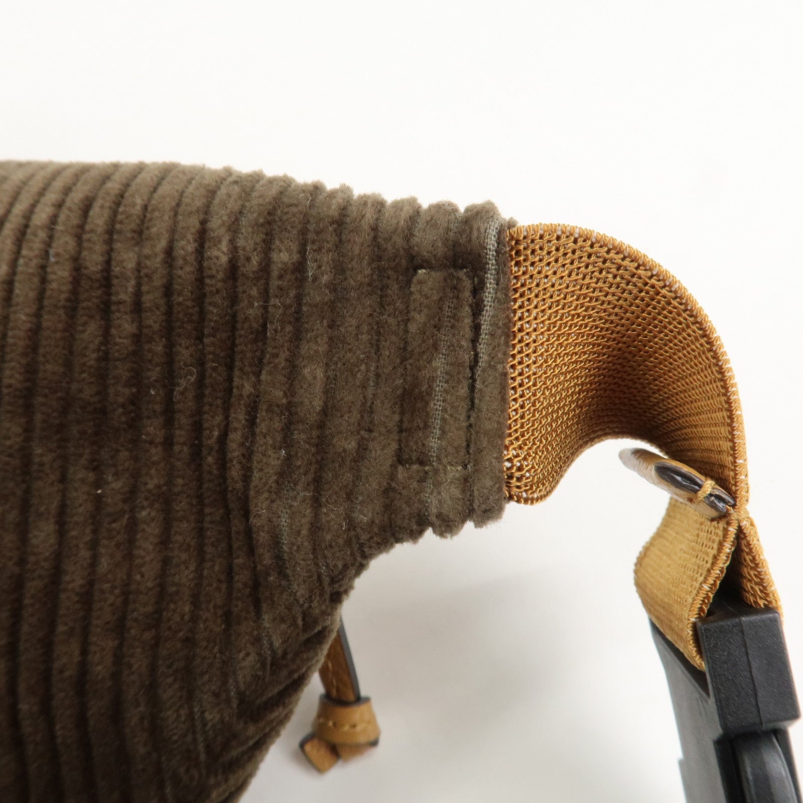 GUCCI Children's Corduroy Body Bag Waist Bag Brown Khaki 502095 Used