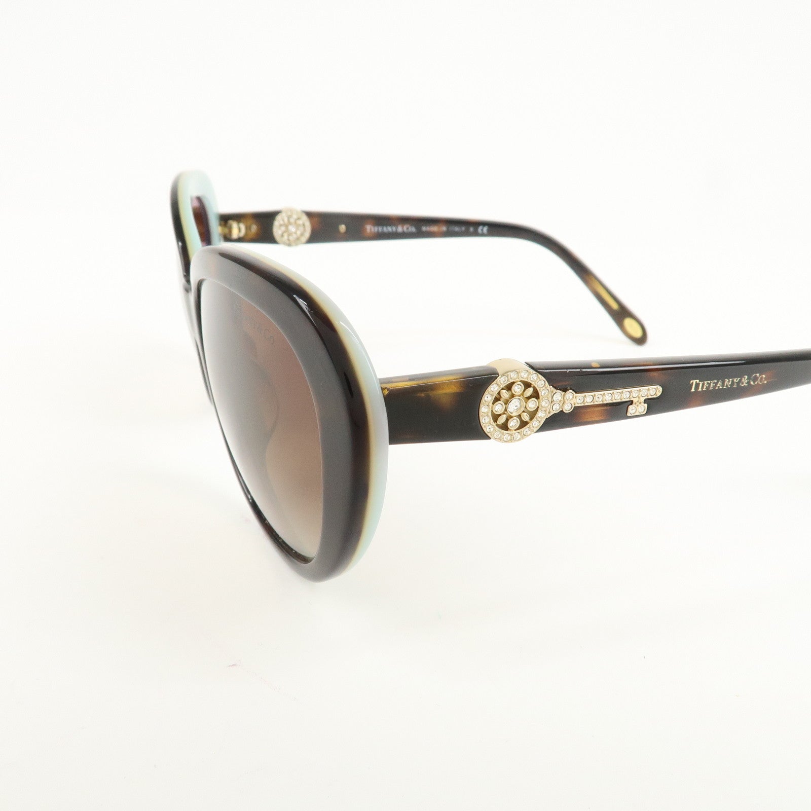 Tiffany&Co. Plastic Sunglasses 57□17 Brown TF 4118-B-F Used