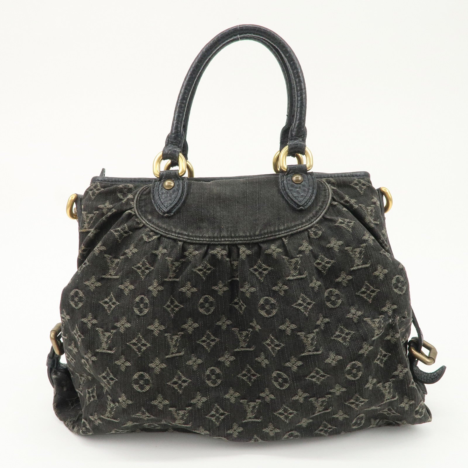 Louis Vuitton Monogram Denim Neo Cabby MM 2Way Bag Noir M95351