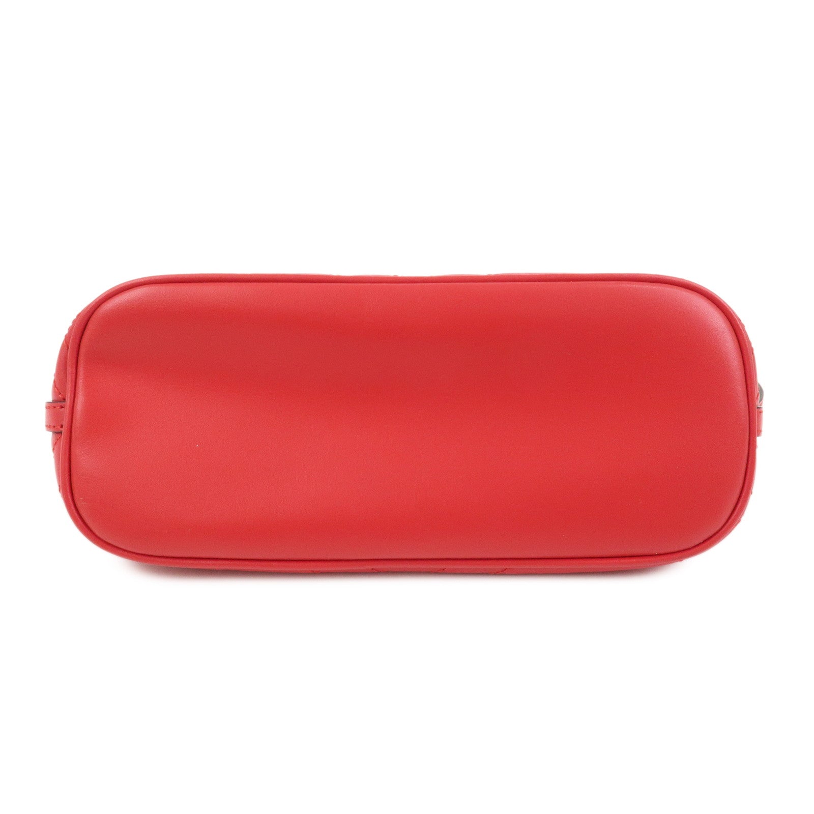 GUCCI GG Marmont Boat Bag Leather Shoulder Bag Red 739166