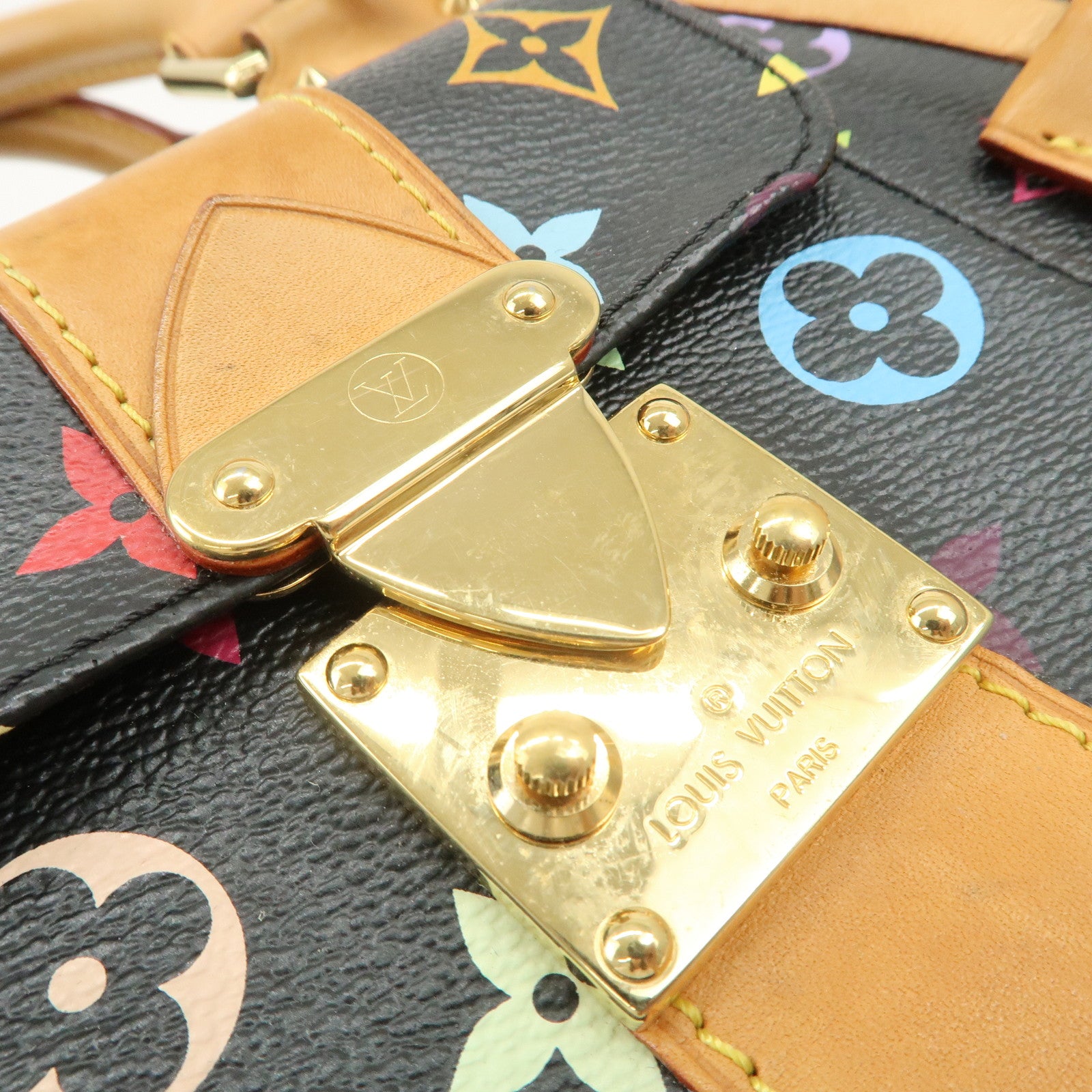 Louis Vuitton Monogram Multicolor Speedy 30 Boston Bag Noir M92642