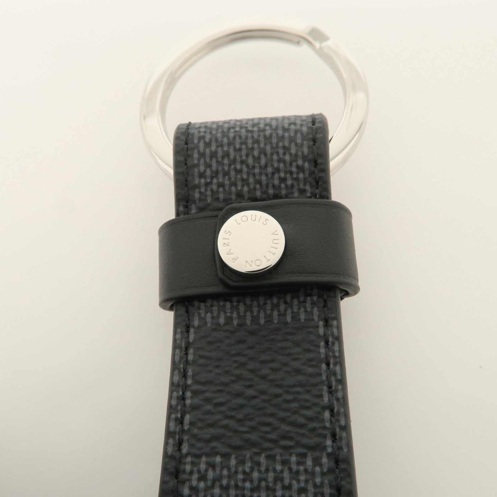 Louis Vuitton Damier Graphite Dragonne Key Chain Charm Grey M62706