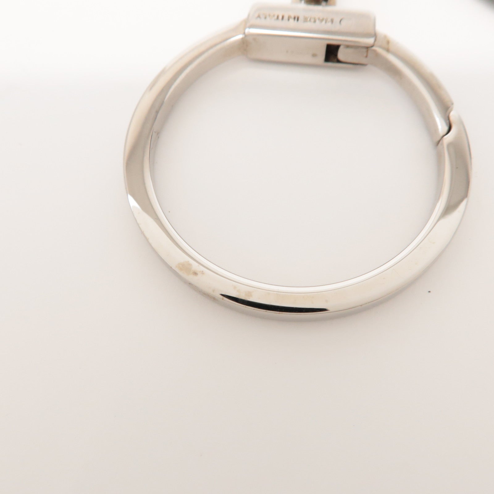 Christian Dior Metal Leather Butterfly Bag Charm Key Chain White