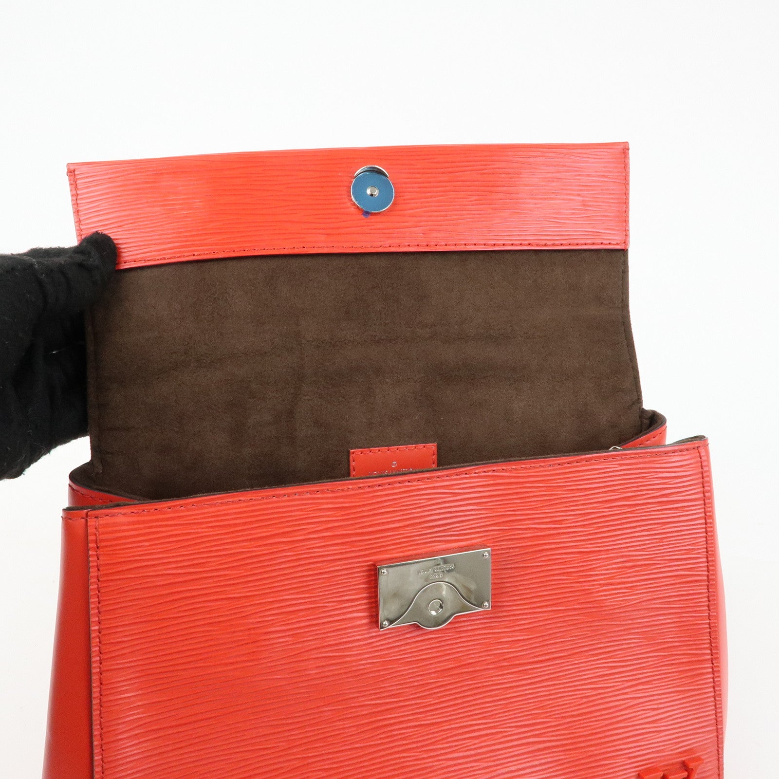 Louis Vuitton Epi Cluny BB Hand Bag Shoulder Bag Coquelicot M41337