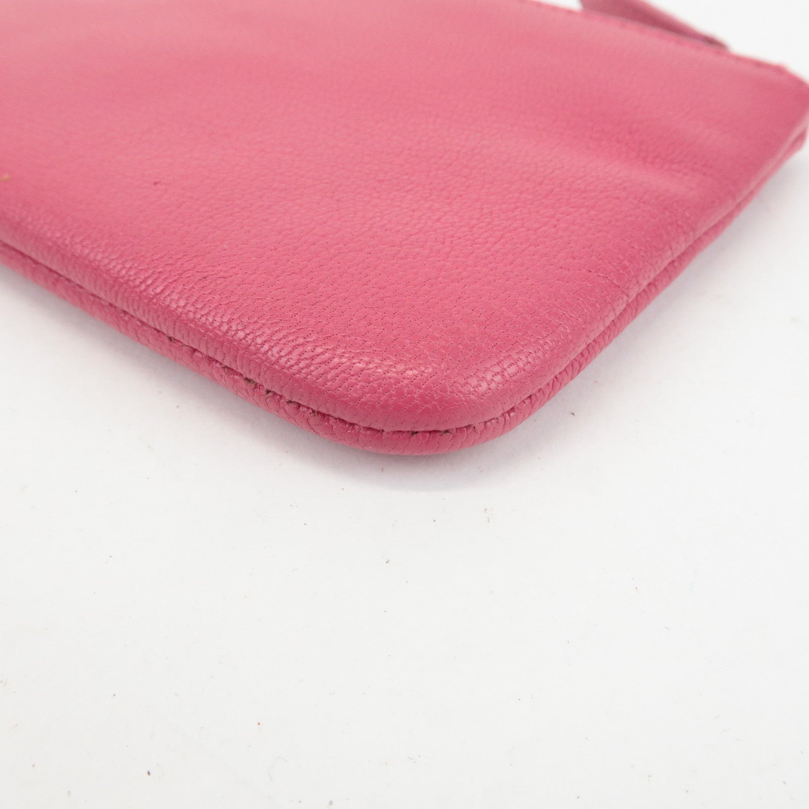 CHANEL COCO Mark Caviarskin Pouch Cosmetic Pouch Pink Used
