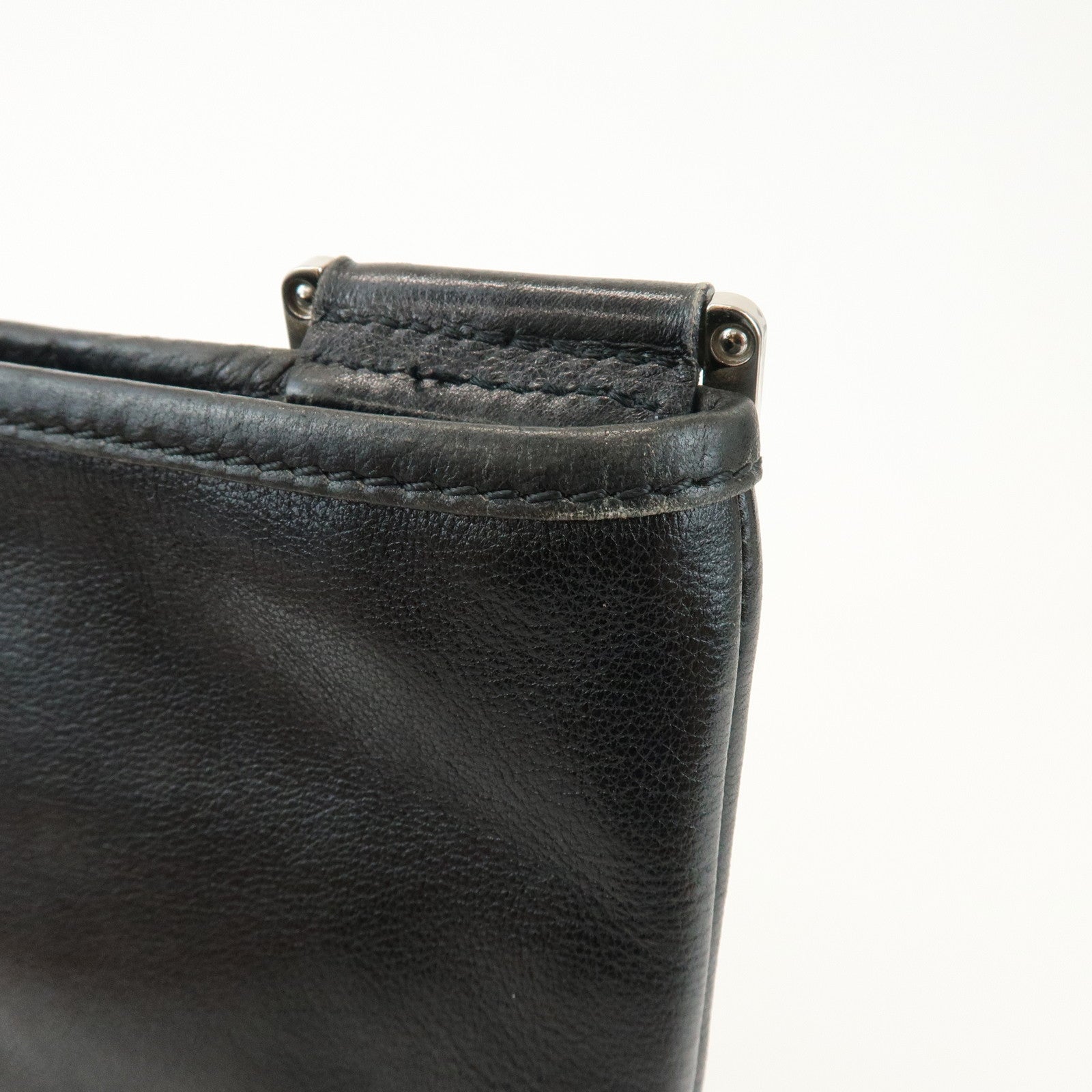 LOEWE Anagram Leathe Shoulder Bag Crossbody Bag Black