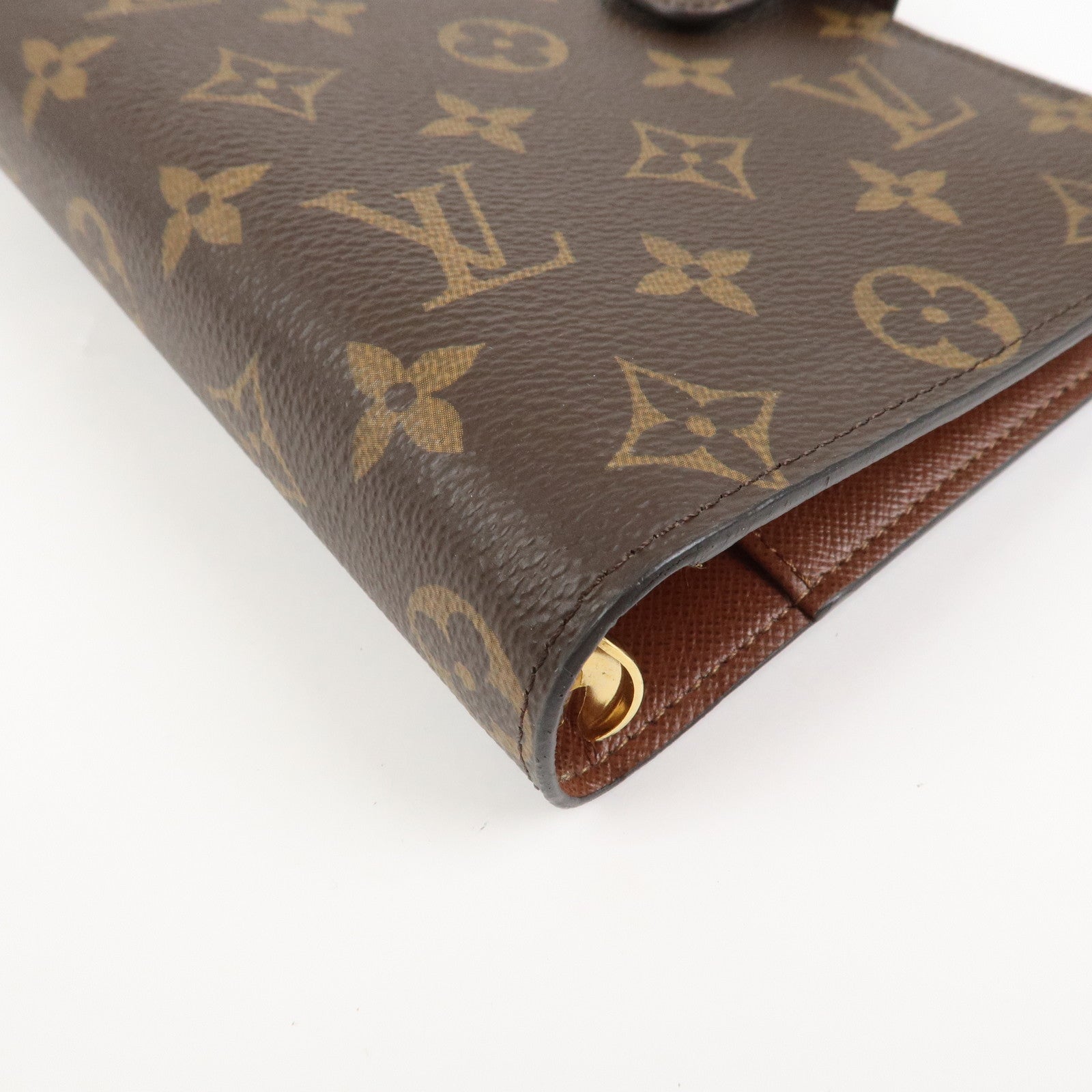 Louis Vuitton Monogram Agenda MM Planner Cover Brown R20105