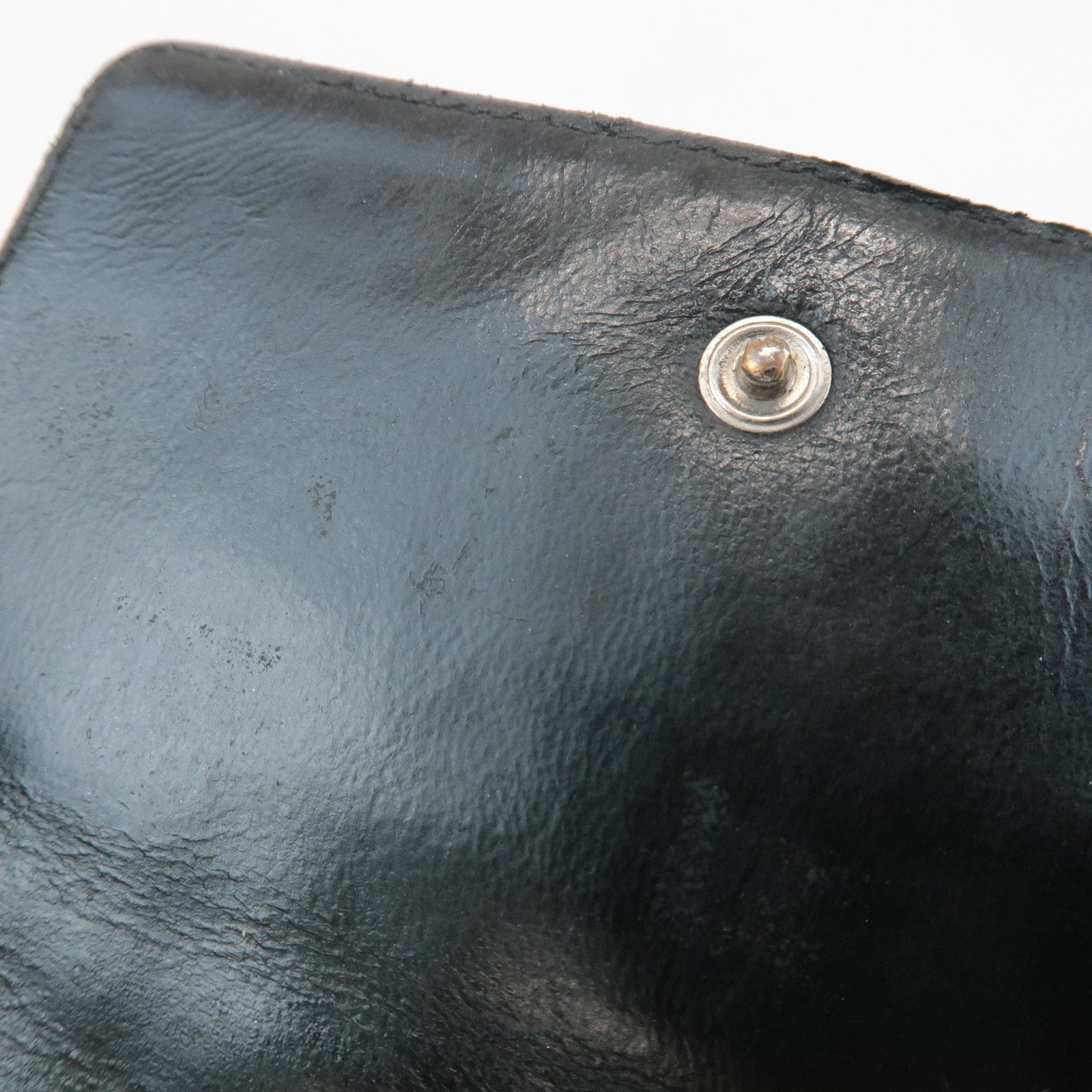 CHANEL COCO Mark Double Hook Compact Wallet Black 9837165 Used