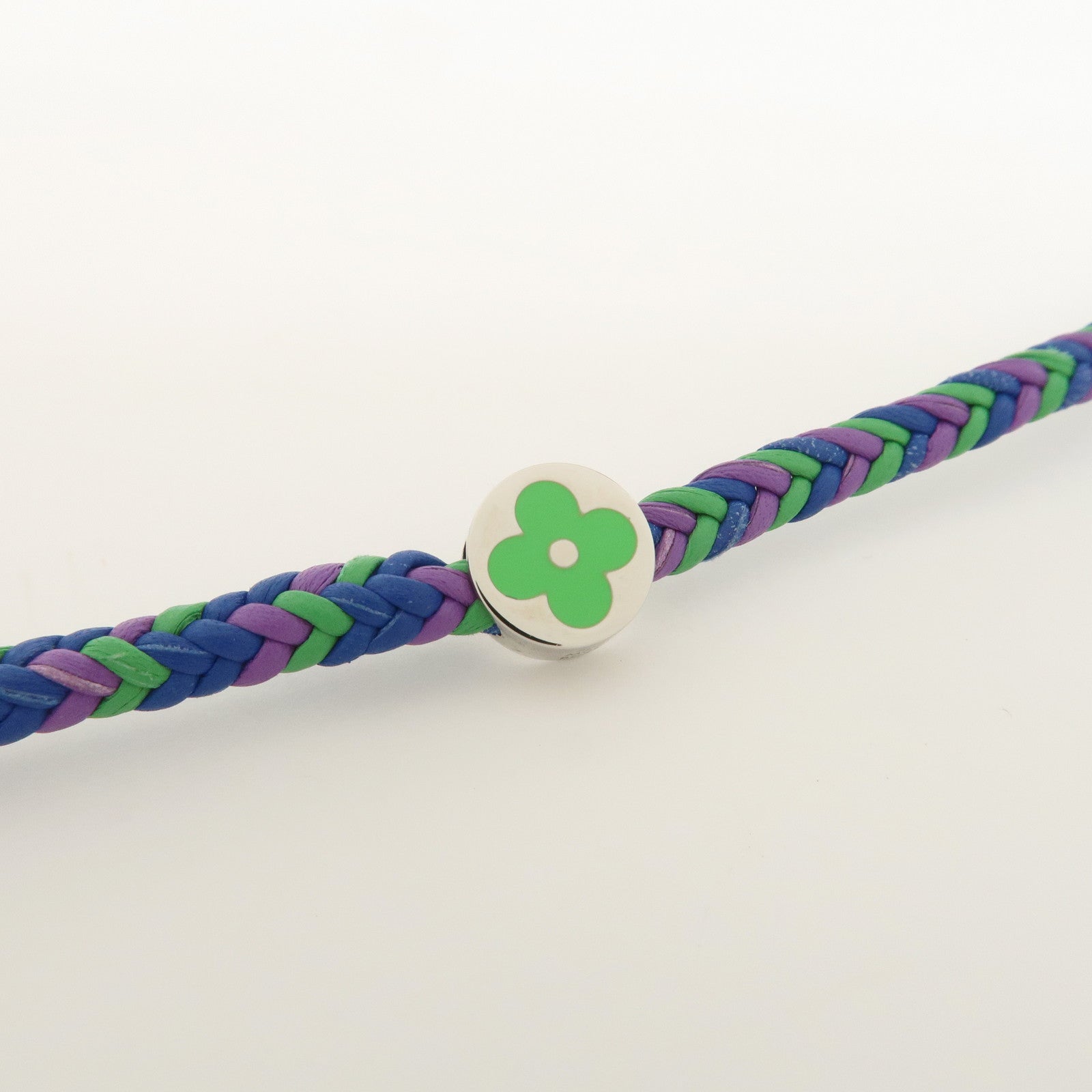 Louis Vuitton Leather Metal Bracelet Friendship Multicolor M0967