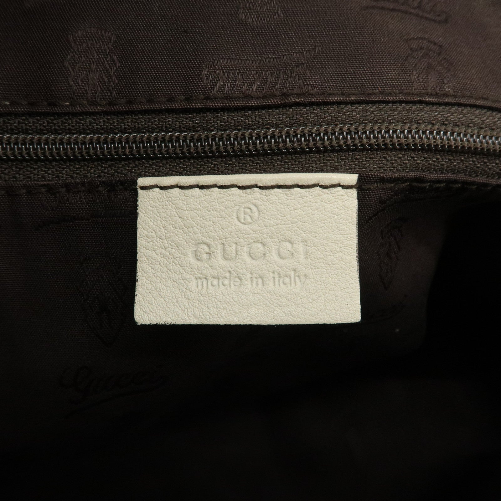 GUCCI Sukey Guccissima Leather Tote Bag Hand Bag Ivory 211944 Used