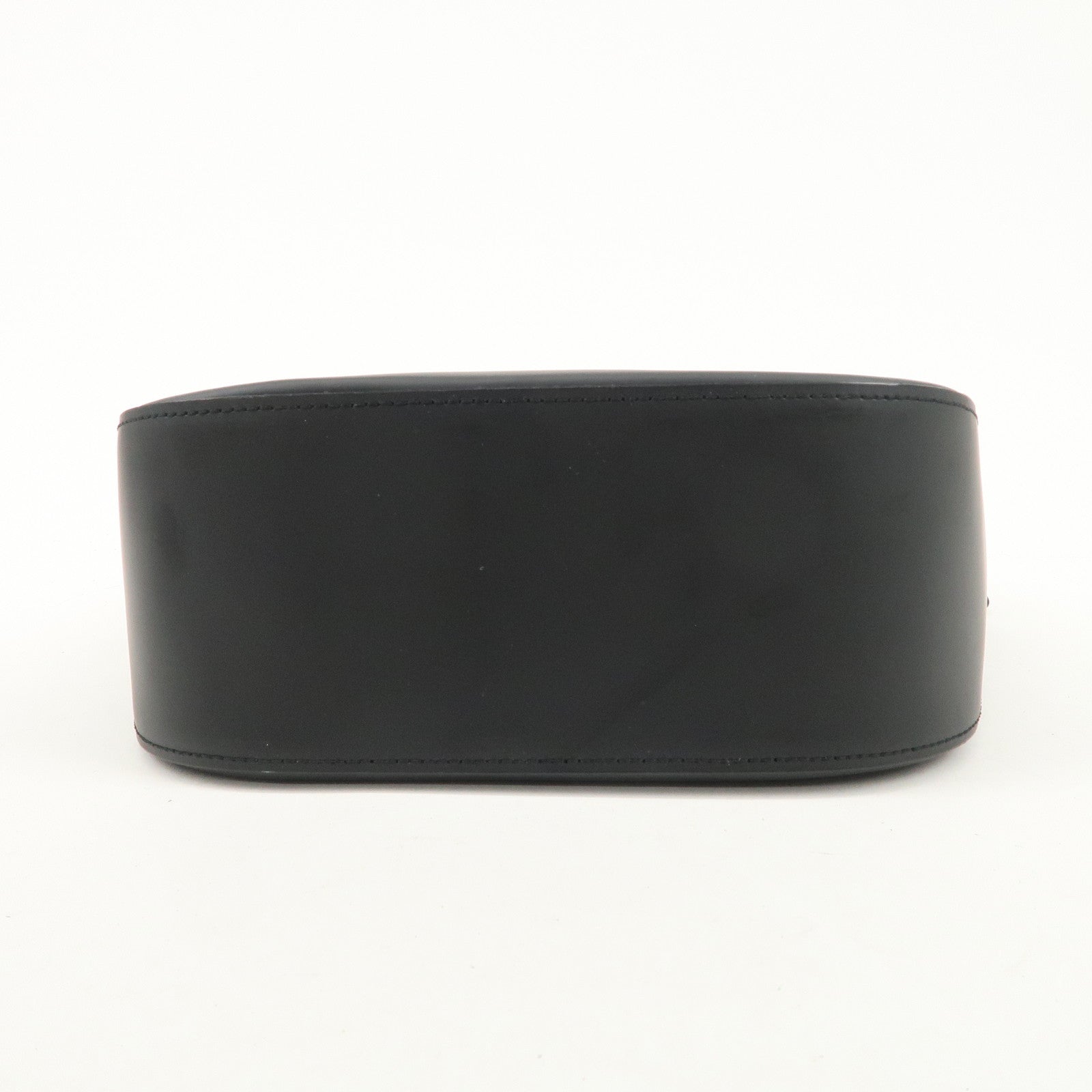 BURBERRY Logo Leather Shoulder Bag Hand Bag Nova Plaid Black Used