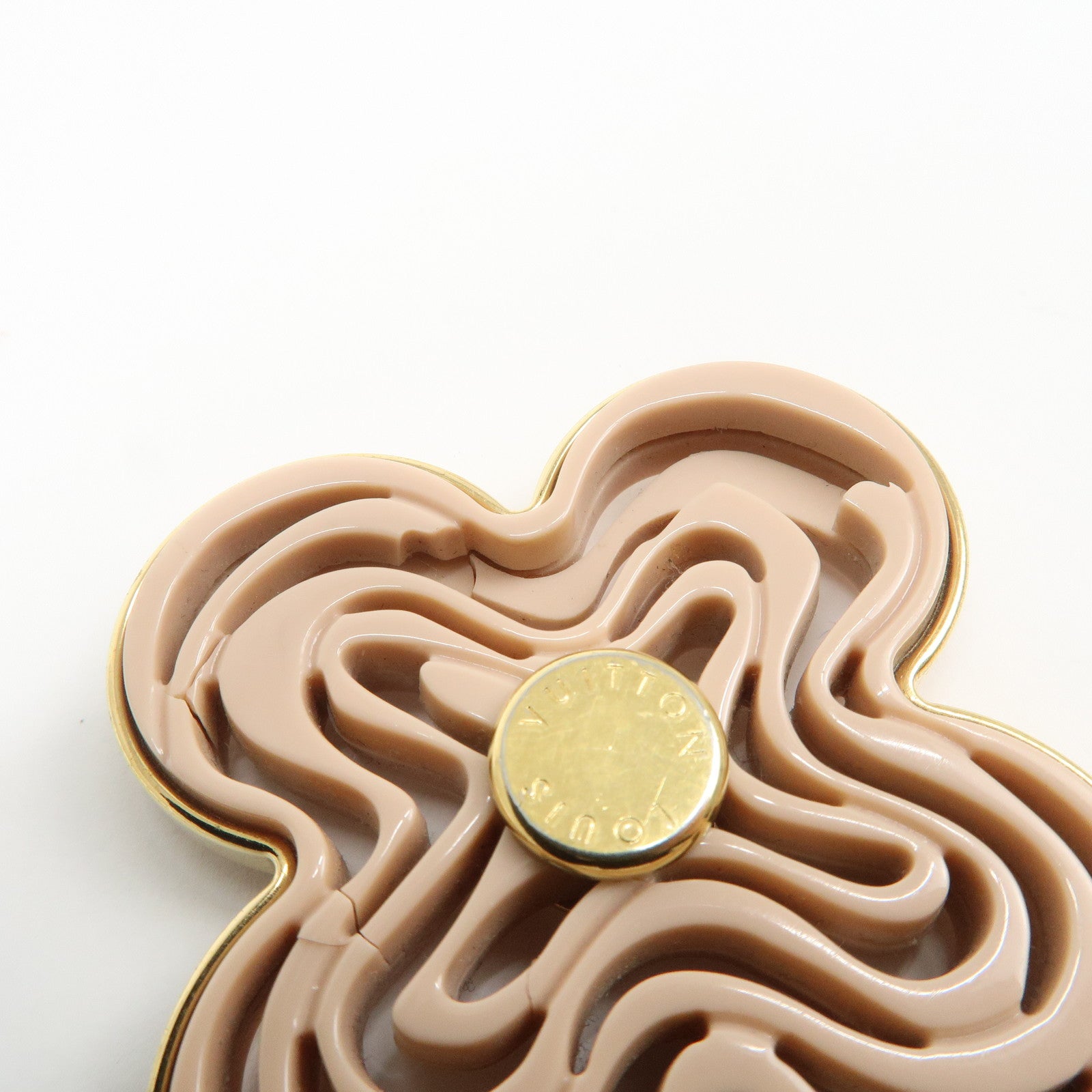 Louis Vuitton Bijou Sac Knife Metal Plastic Bag Charm Gold M66143