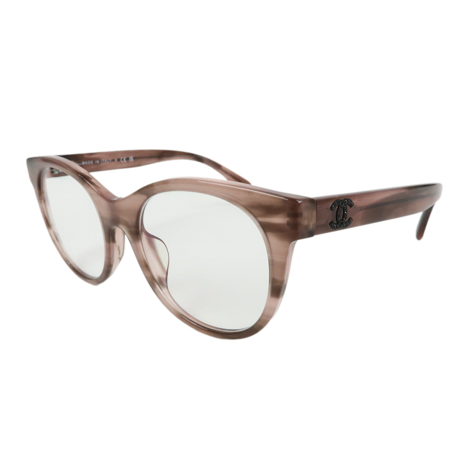 CHANEL COCO Mark Plastic Glasses Fashion Glasses Brown 3450-B-A