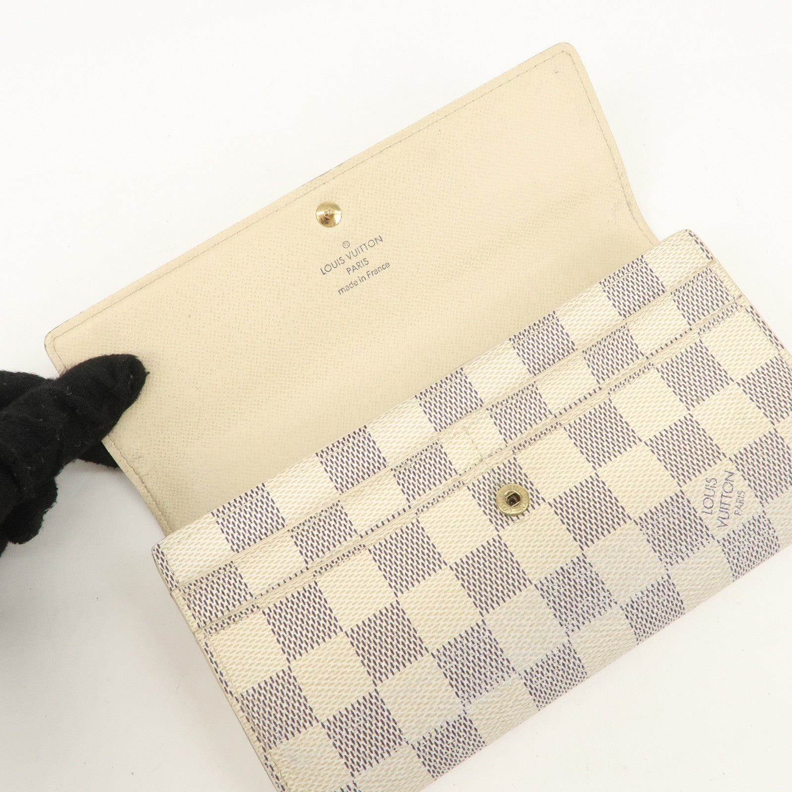 Louis Vuitton Set of 2 Damier Azur Portefeuille Sarah Wallet M61735 Used