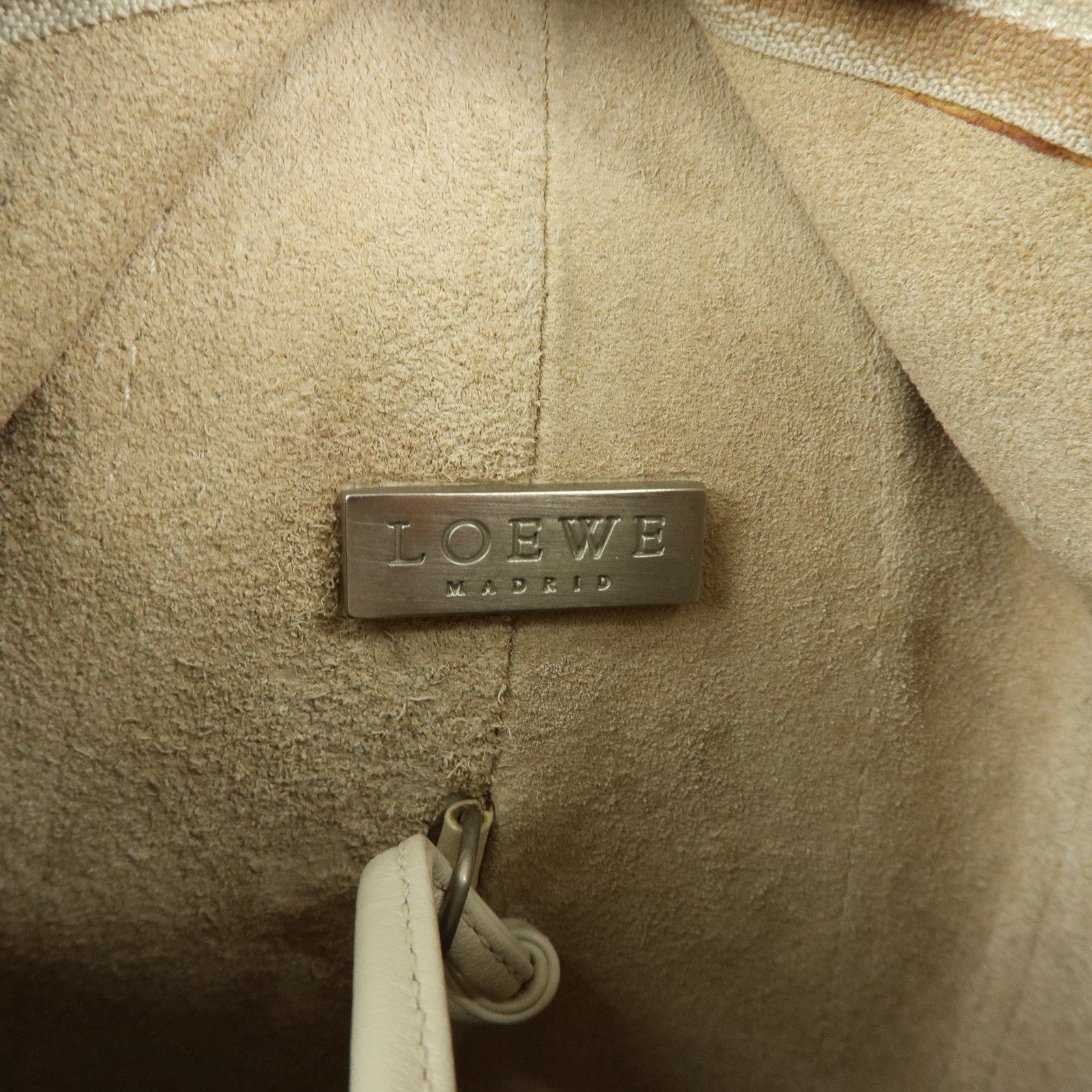 LOEWE Anagram Anton Leather Backpack Rucksuck Ivory