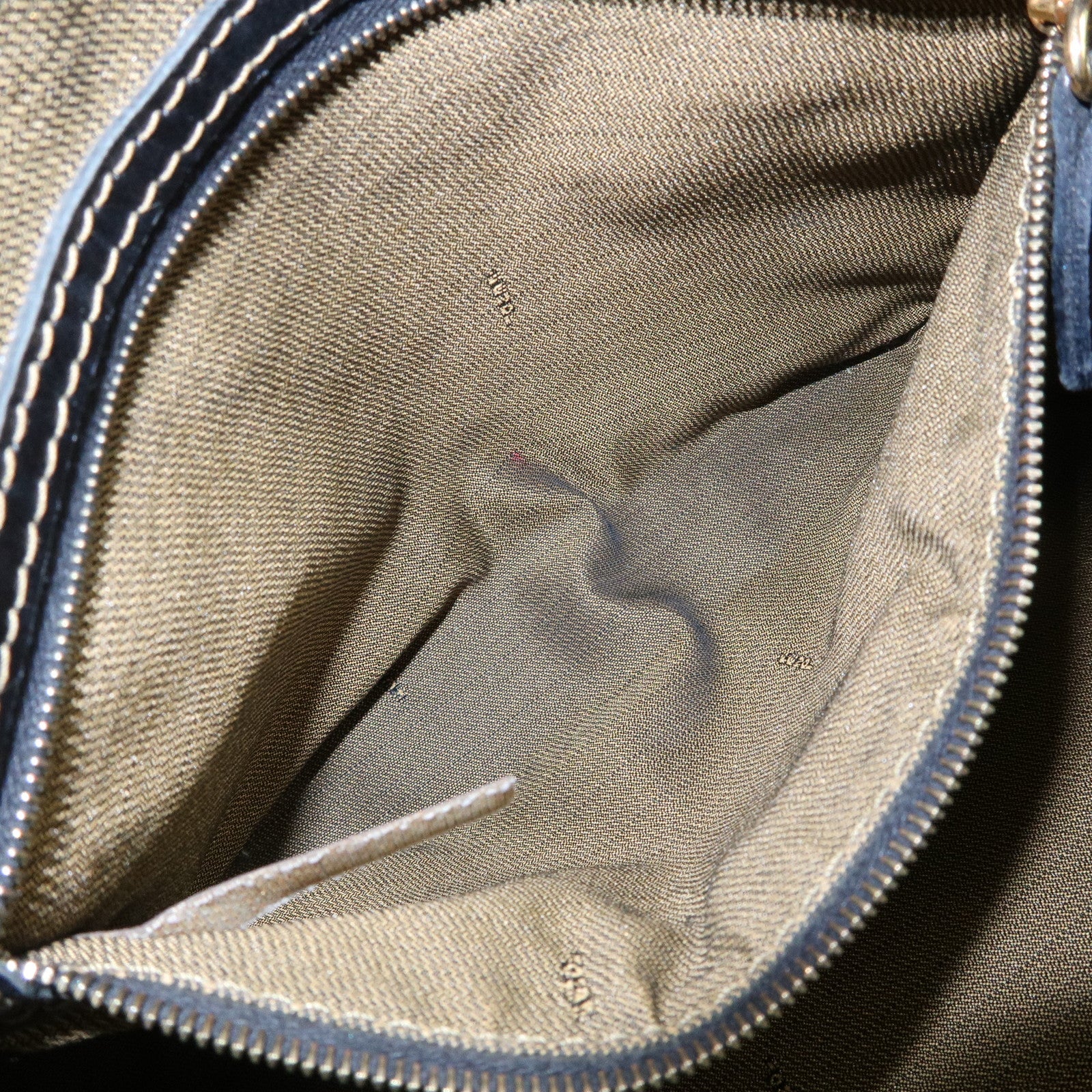 FENDI Zucca Canvas Leather 2Way Bag Hand Bag Shoulder Bag Brown