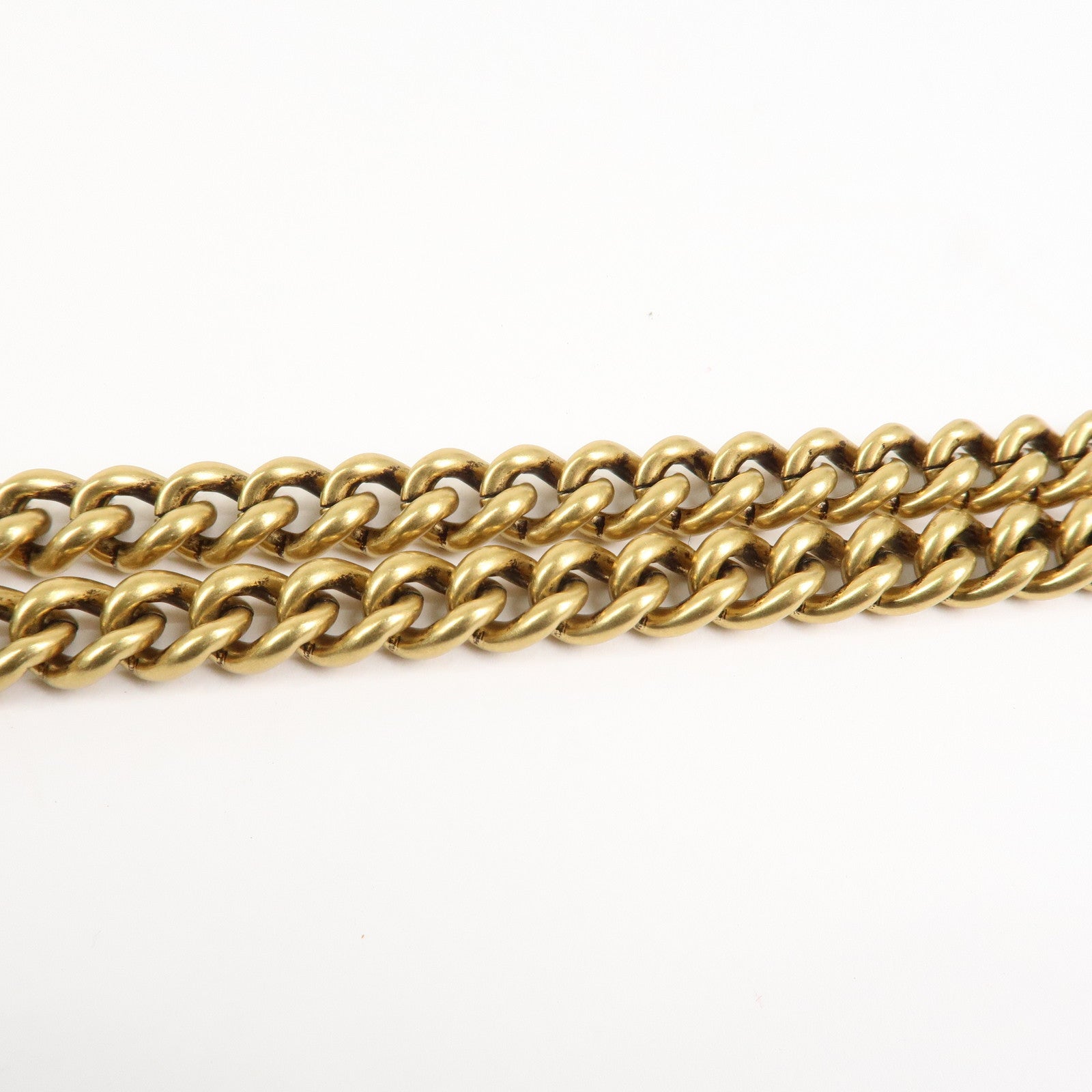 GUCCI GG Marmont Leather Chain Wallet Gold HDW Black 431478 Used