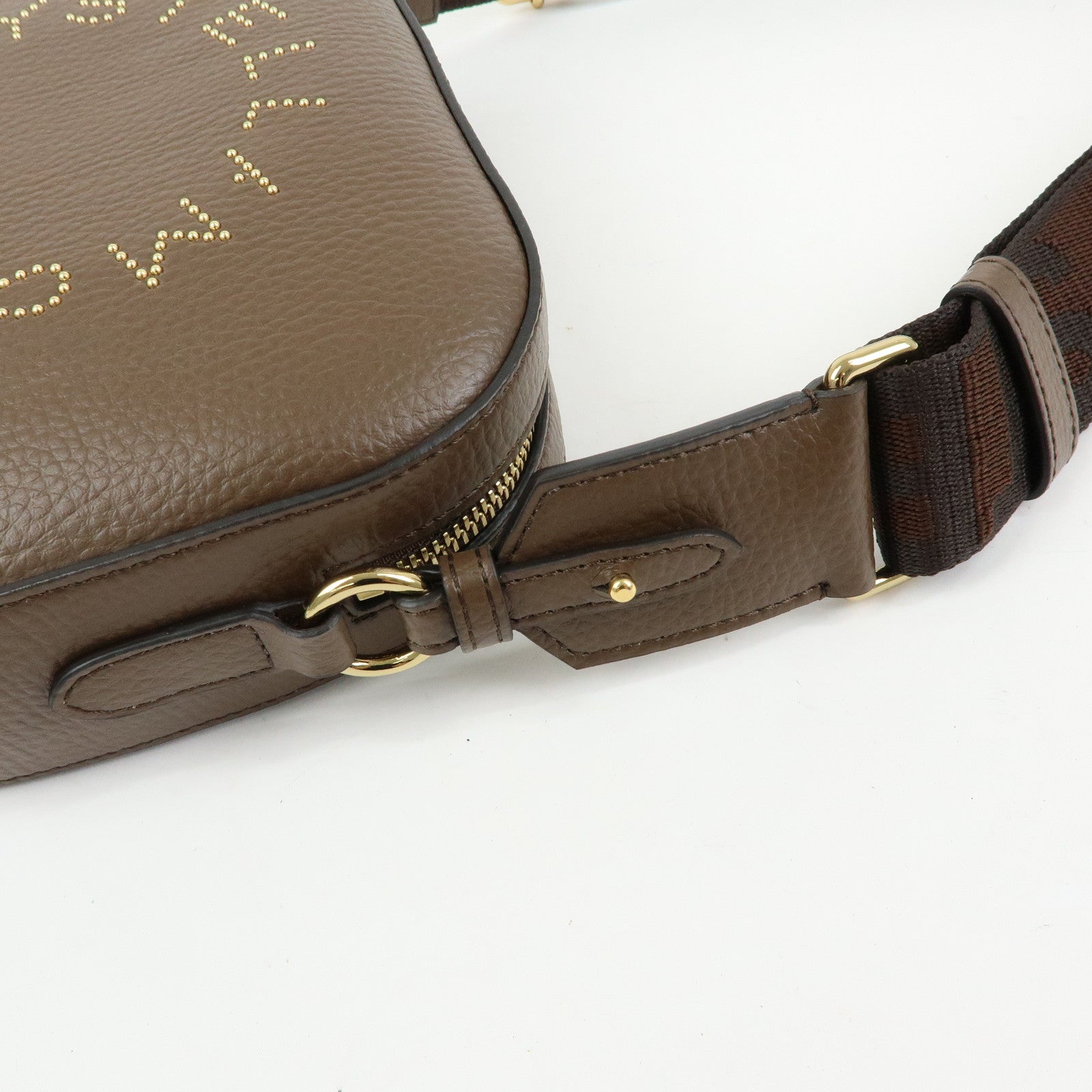 STELLA MCCARTNEY Faux Vegan Leathr Shoulder Crossbody Bag Brown
