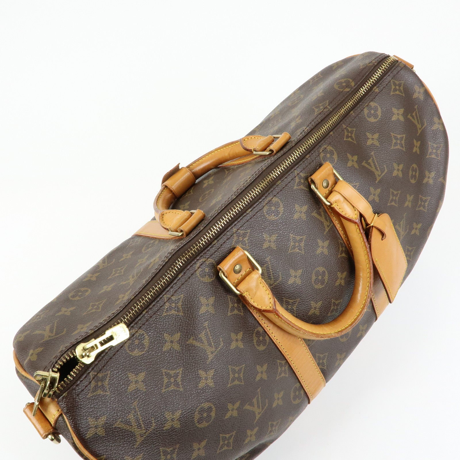 Louis Vuitton Monogram Keep All Bandouliere 45 Boston Bag M41418