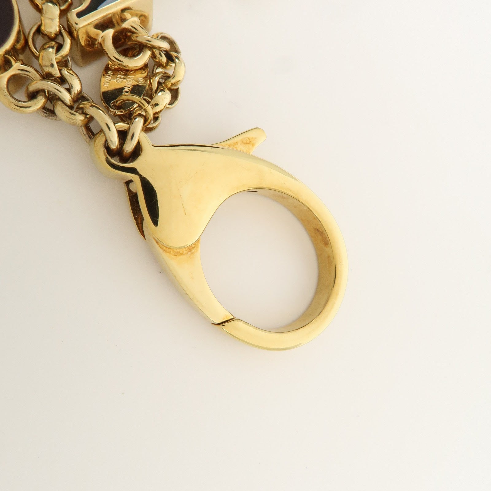 Louis Vuitton Fleur de Monogram Key Chain Bag Charm Gold M67119