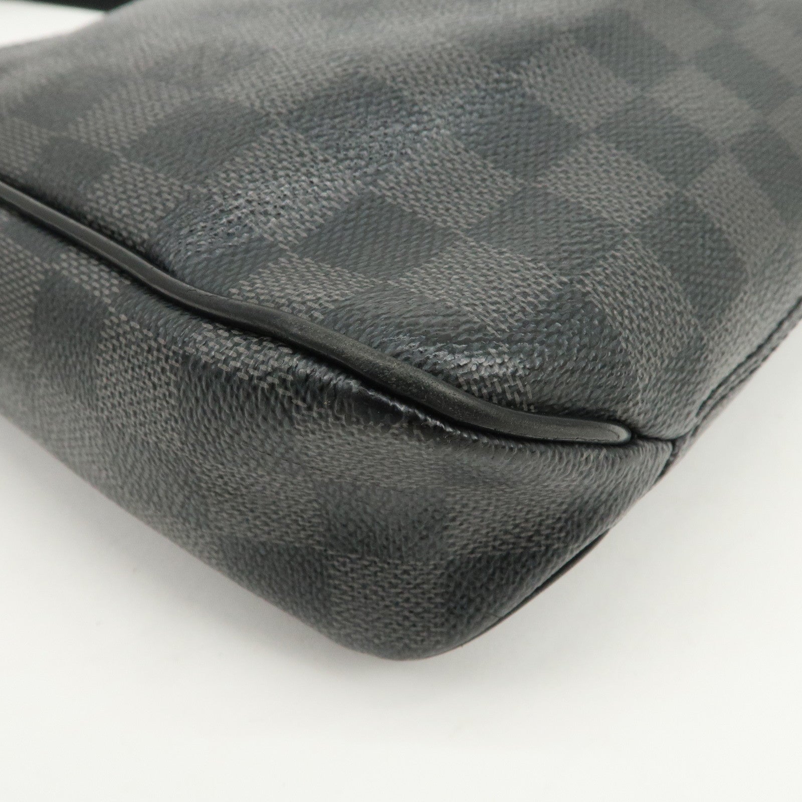 Louis Vuitton Damier Graphite District PM Shoulder Bag Noir N41260