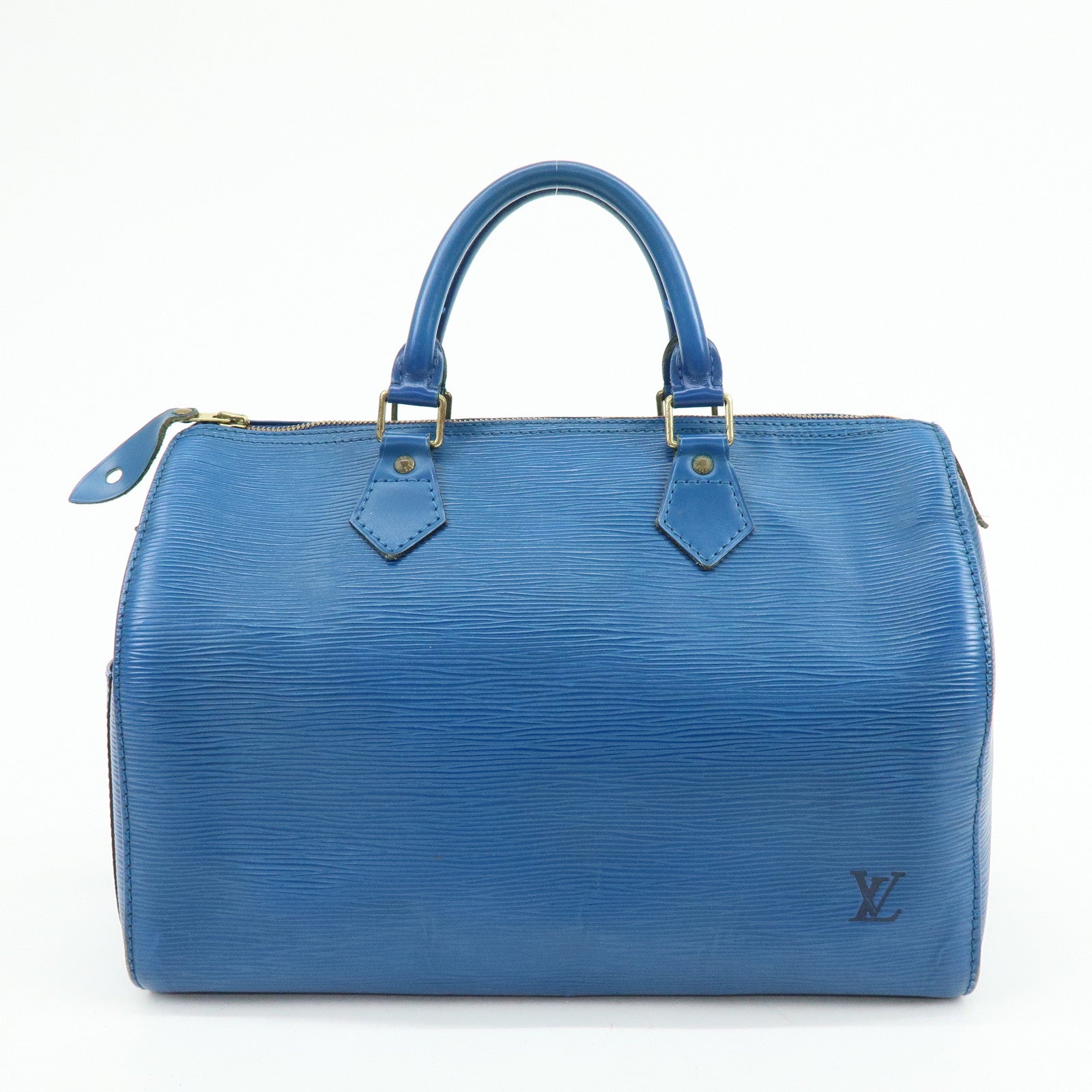 Louis Vuitton Epi Speedy 30 Hand Bag Boston Bag Blue M43005