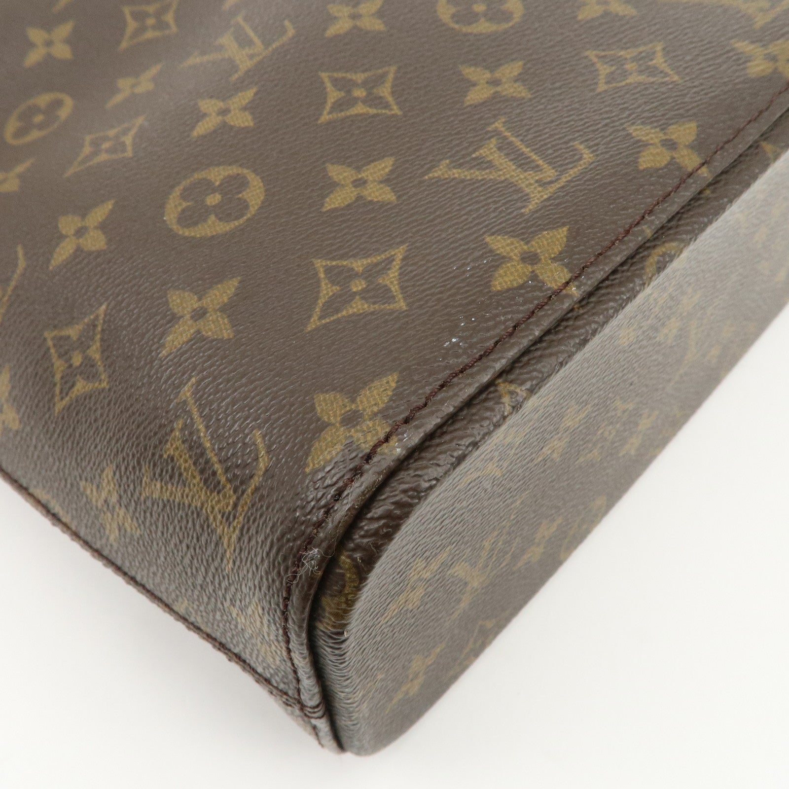 Louis Vuitton Monogram Luco Tote Bag Hand Bag Brown M51155 Used