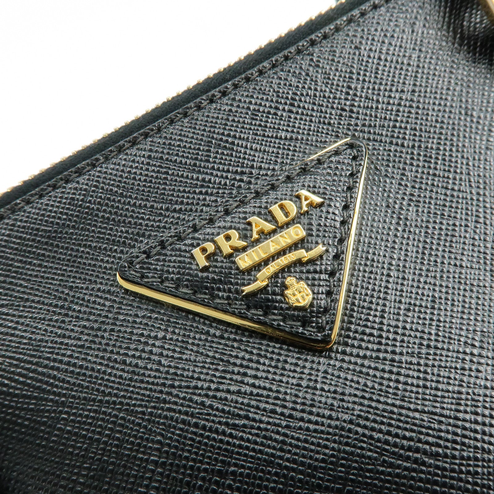 PRADA Traingle Logo Galleria Saffiano Leather 2Way Hand Bag 1BA863