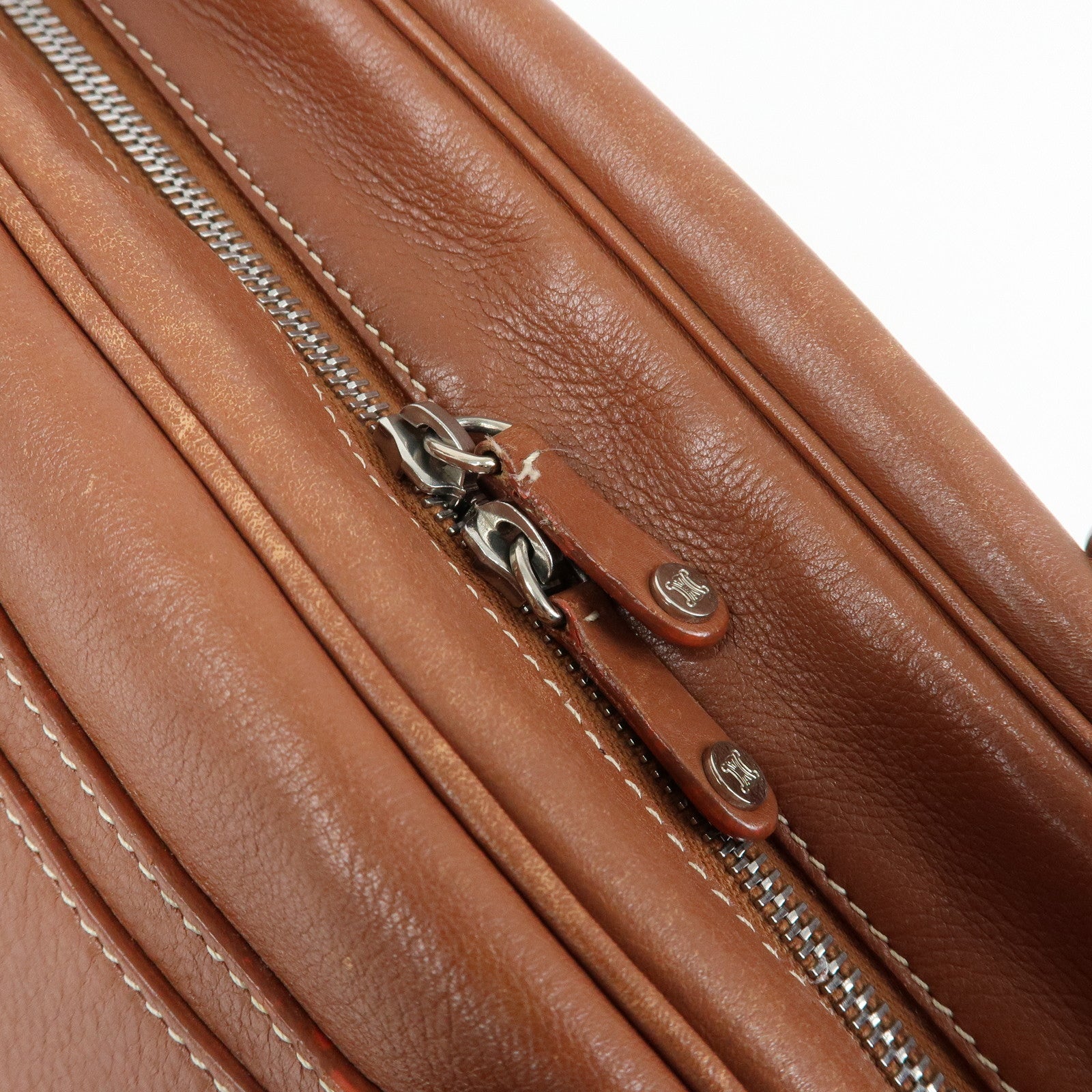 CELINE Boogie Bag Leather Hand Bag Tote Bag Brown