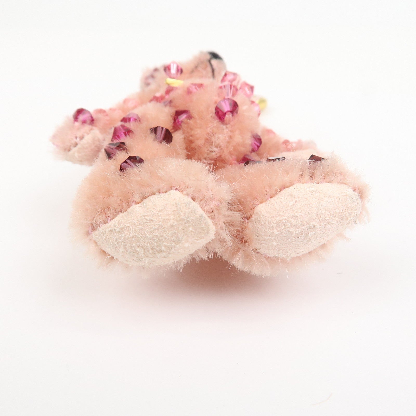 PRADA Logo Bear Motif Bag Charm Key Holder Bijou Pink