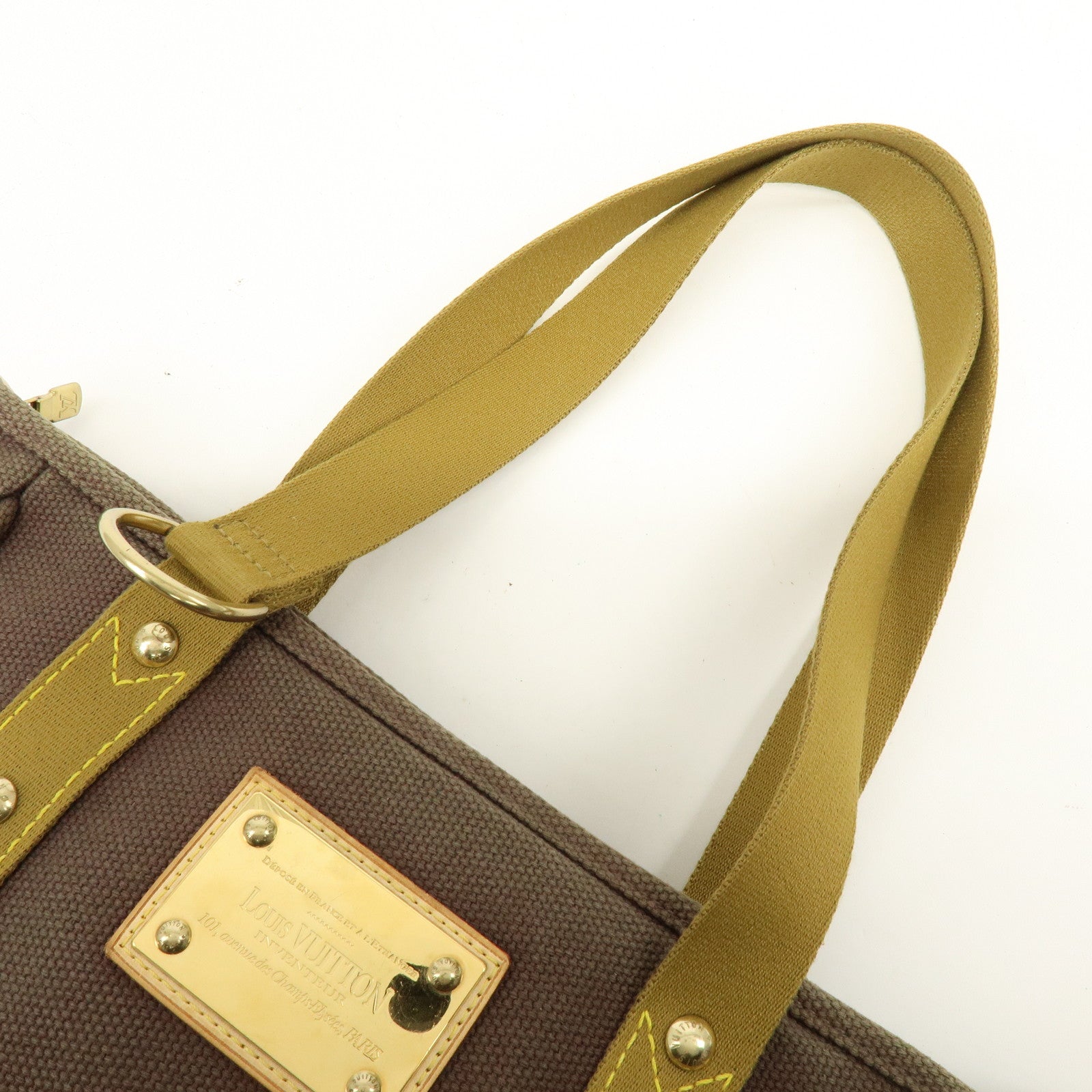 Louis Vuitton Antigua Cabas MM Tote Bag Shoulder Bag Brown M40086