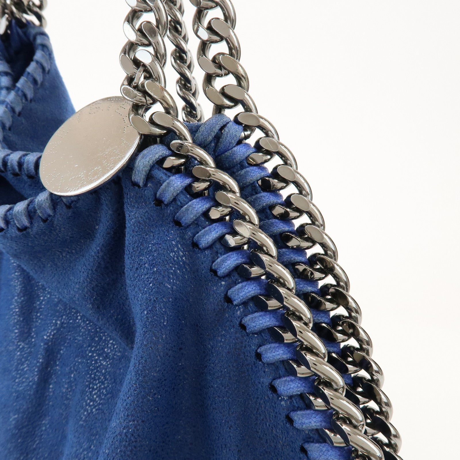 STELLA MCCARTNEY Falabella 2Way Shoulder Bag Tote Bag Blue Silver