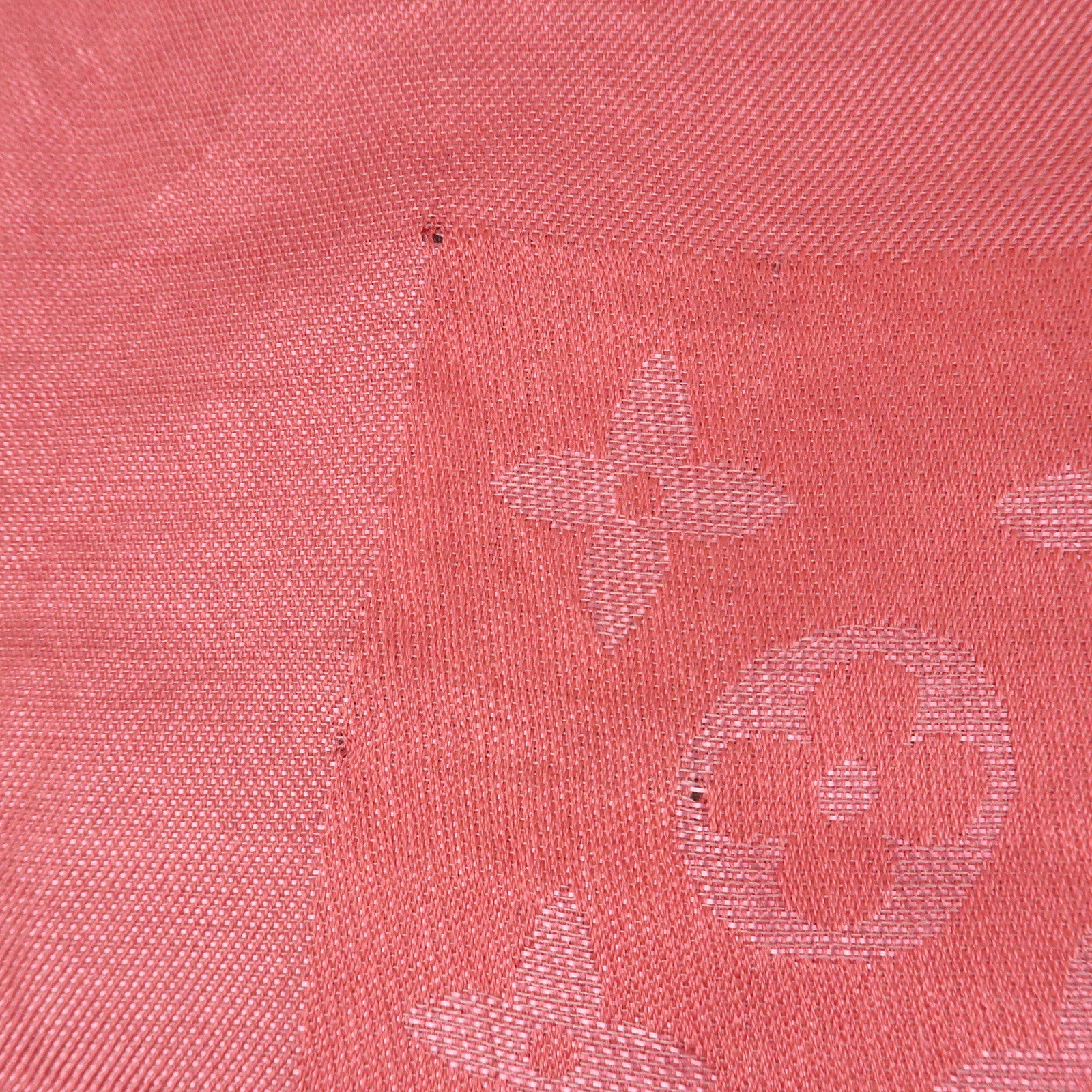 Louis Vuitton Monogram Silk Wook Shawl Scarf Pink