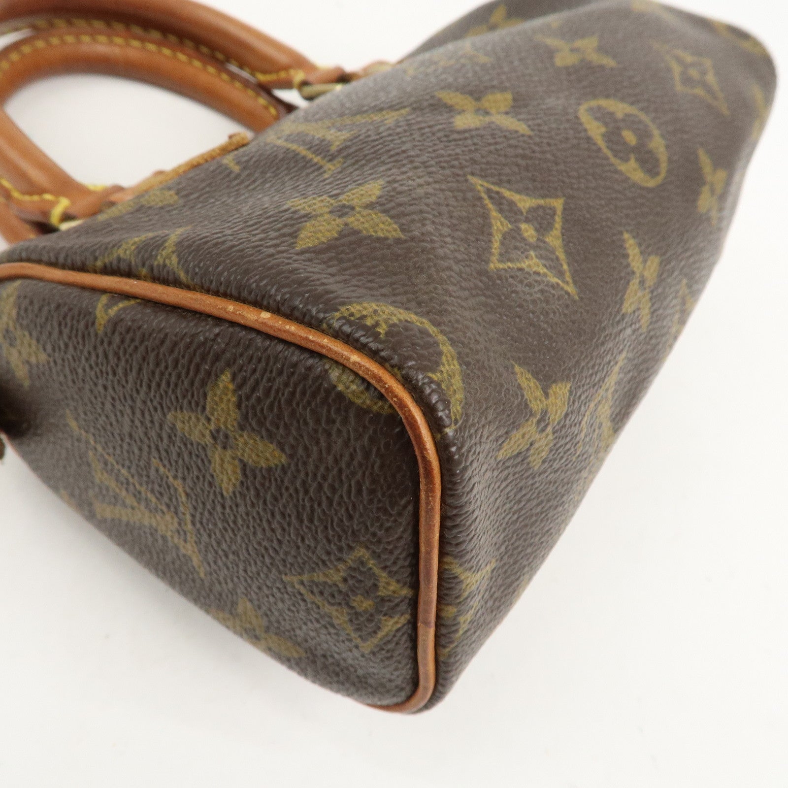Louis Vuitton Monogram Mini Speedy Hand Bag Brown M41534