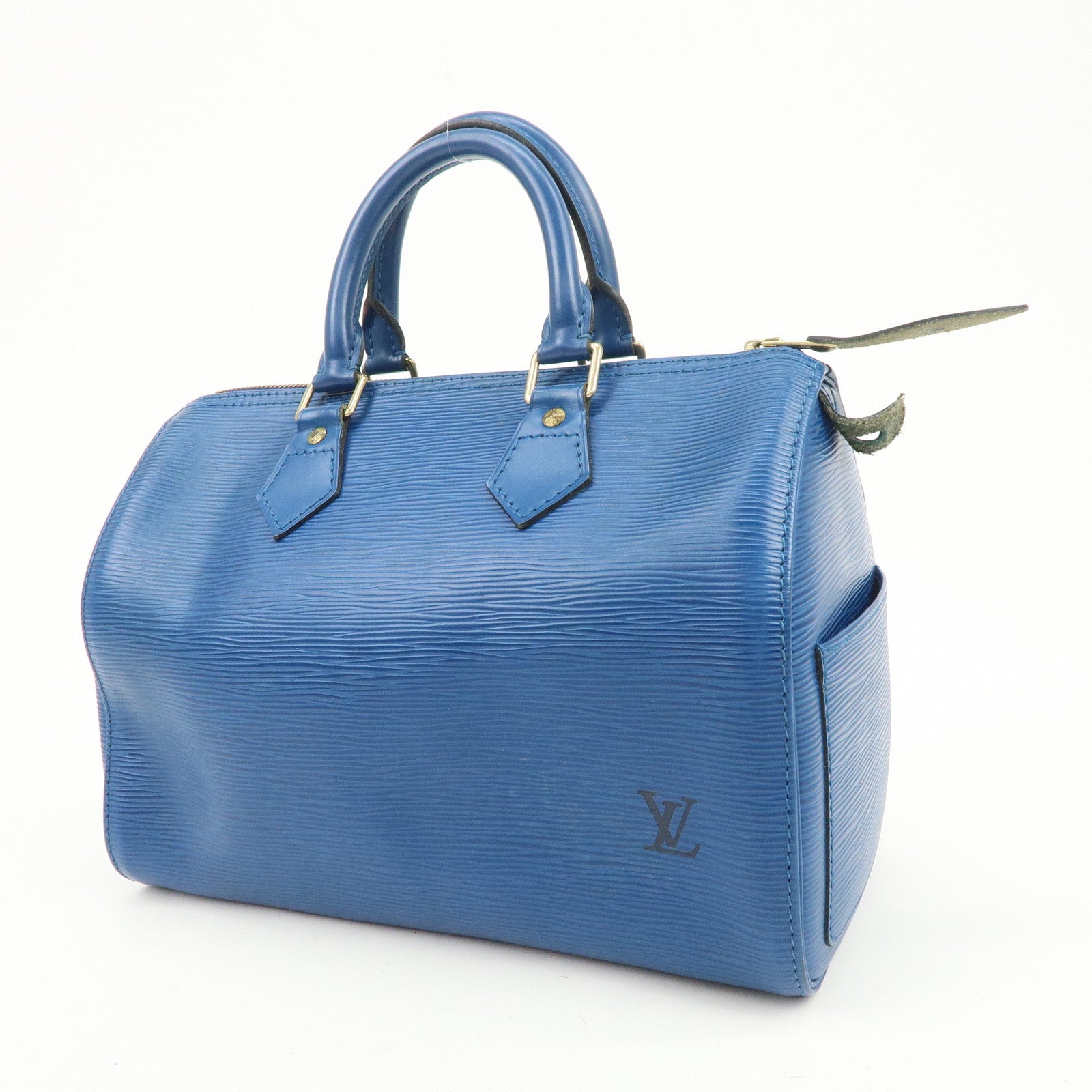 Louis Vuitton Epi Speedy 25 Hand Bag Boston Bag Toledo Blue M43015