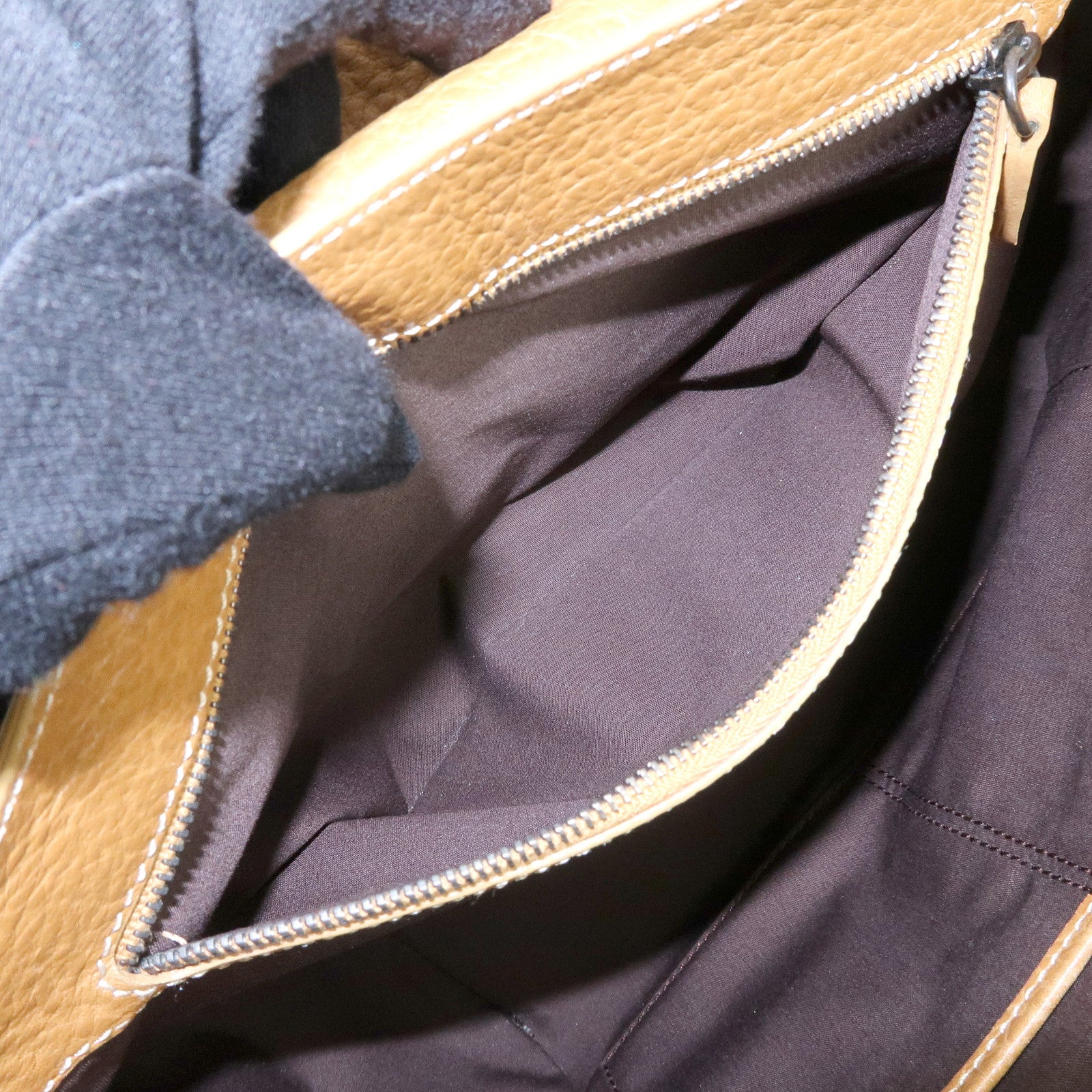 TOD'S Leather Hand Bag Shoulder Bag Brown