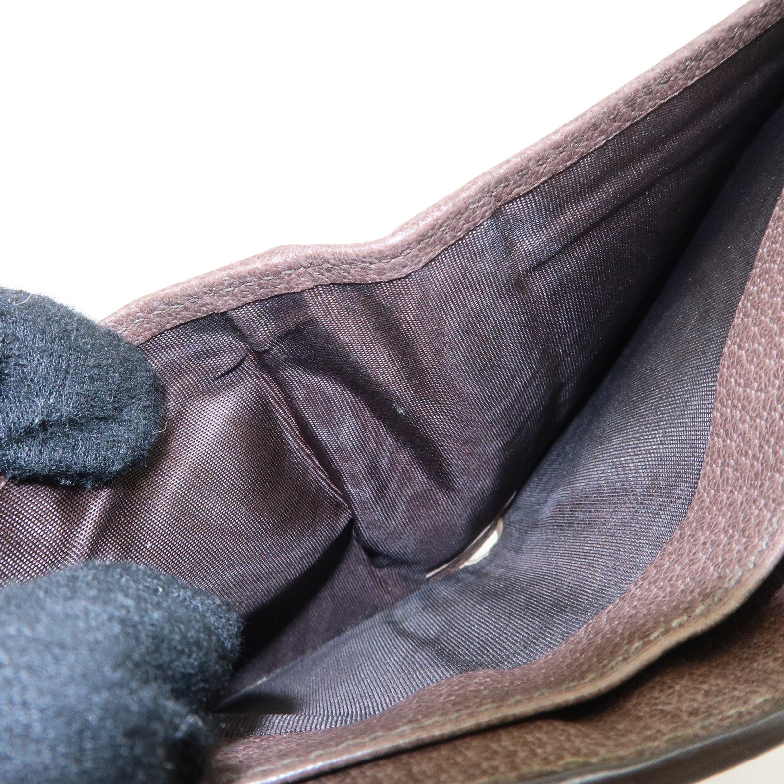 GUCCI Ophidia Sherry GG Supreme Wallet Beige Brown 523173 Used