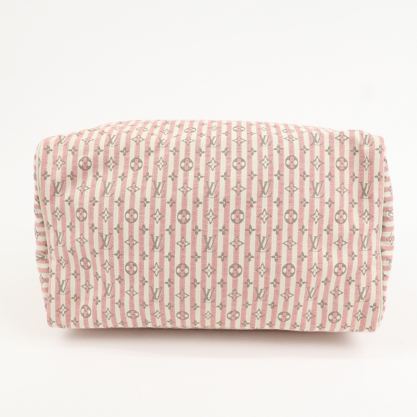 Louis Vuitton Monogram Mini Lin Speedy 30 Boston Bag Rouge M95501