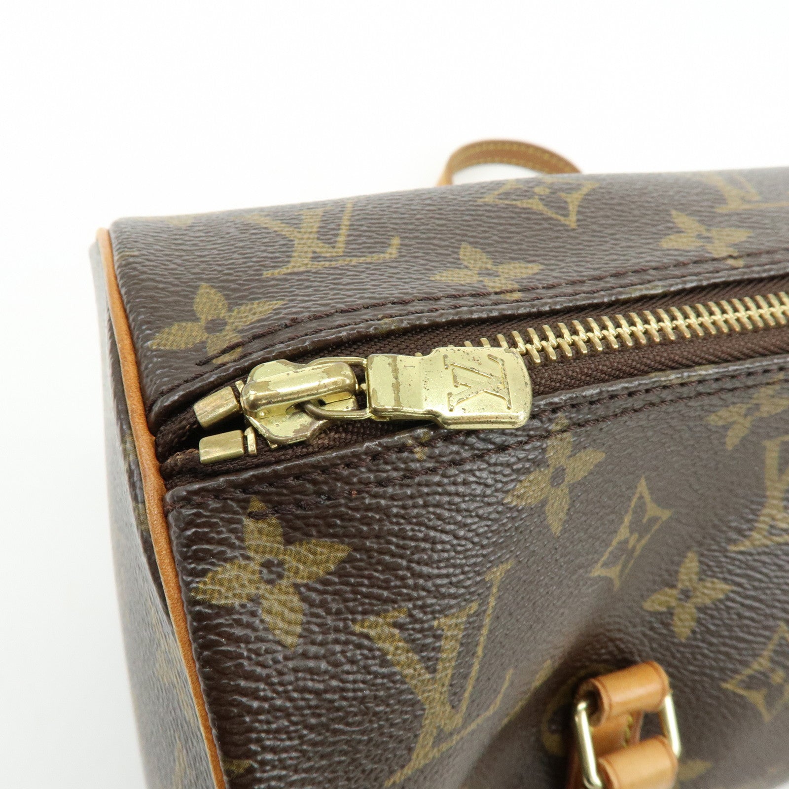 Louis Vuitton Monogram Papillon 30 Hand Bag Brown M51385