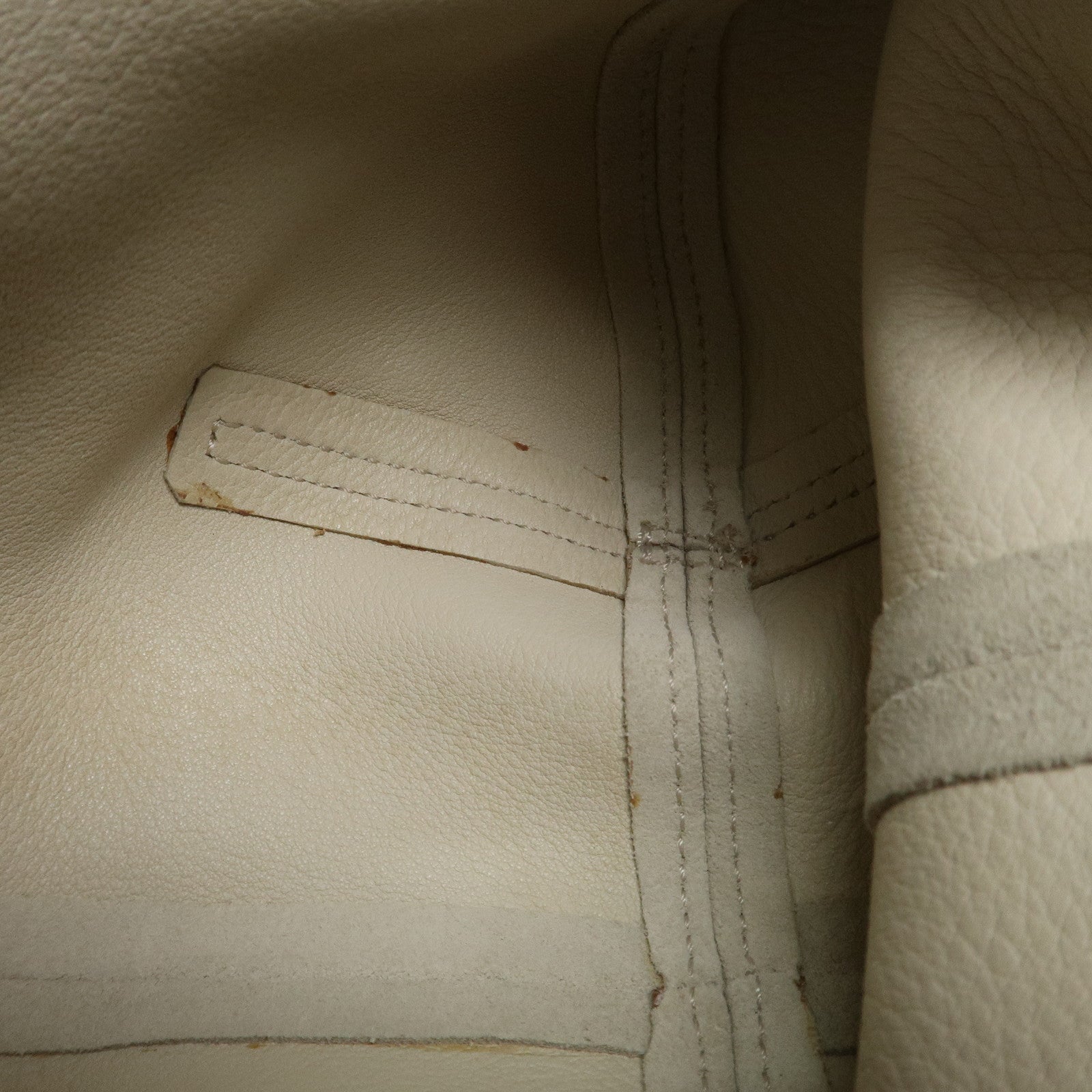 LOEWE Suede Chain Hand Bag Shoulder Bag Ivory Silver