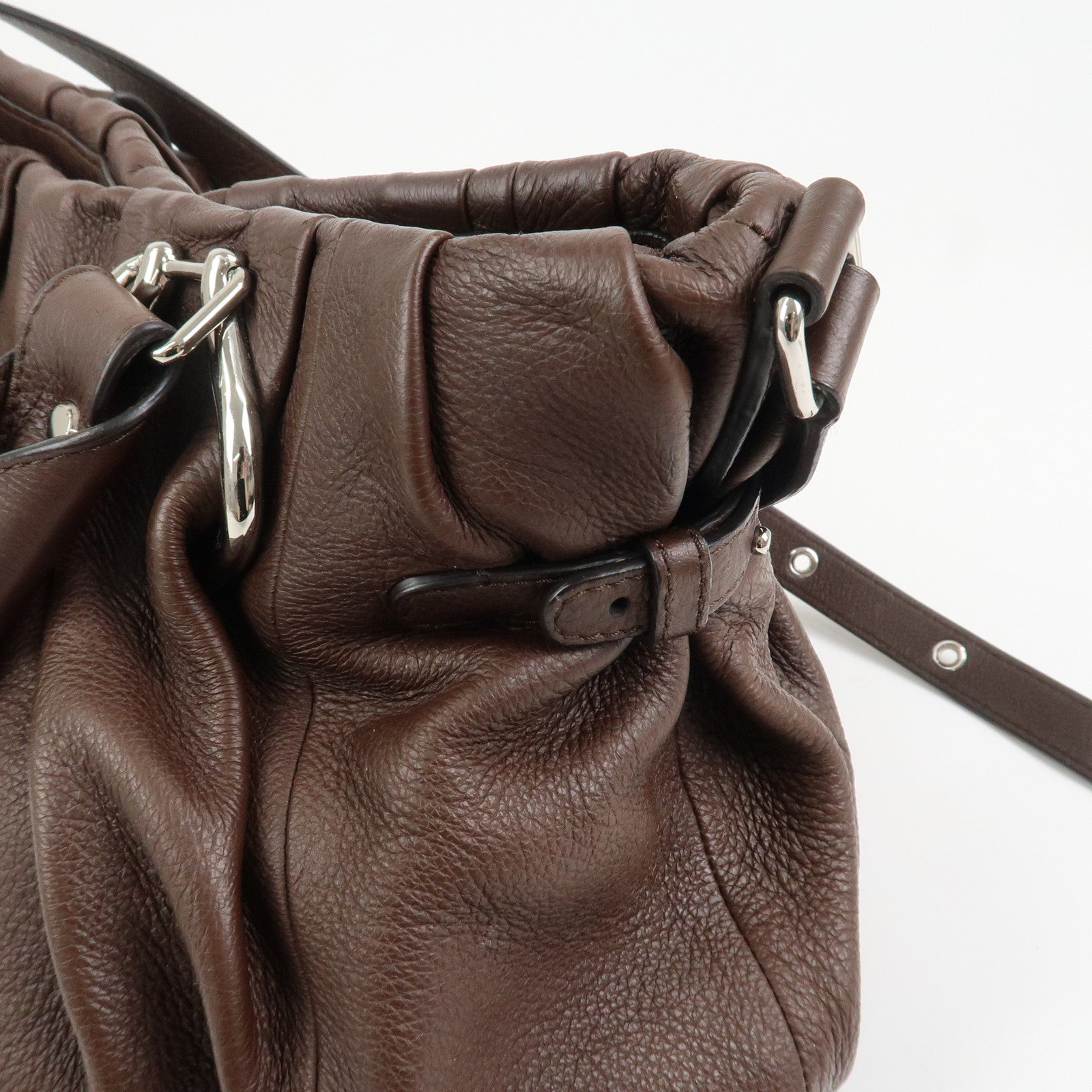CELINE Macadam Leather Pillow Small 2Way Bag Shoulder Bag Hand Bag