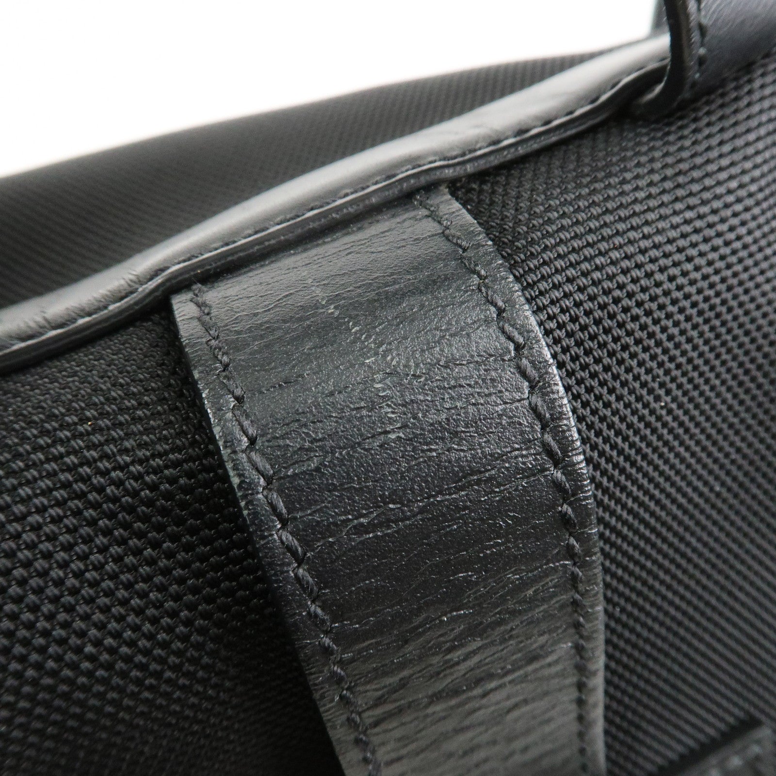 GUCCI Sherry Canvas Leather Backpack Rucksack Black 619749