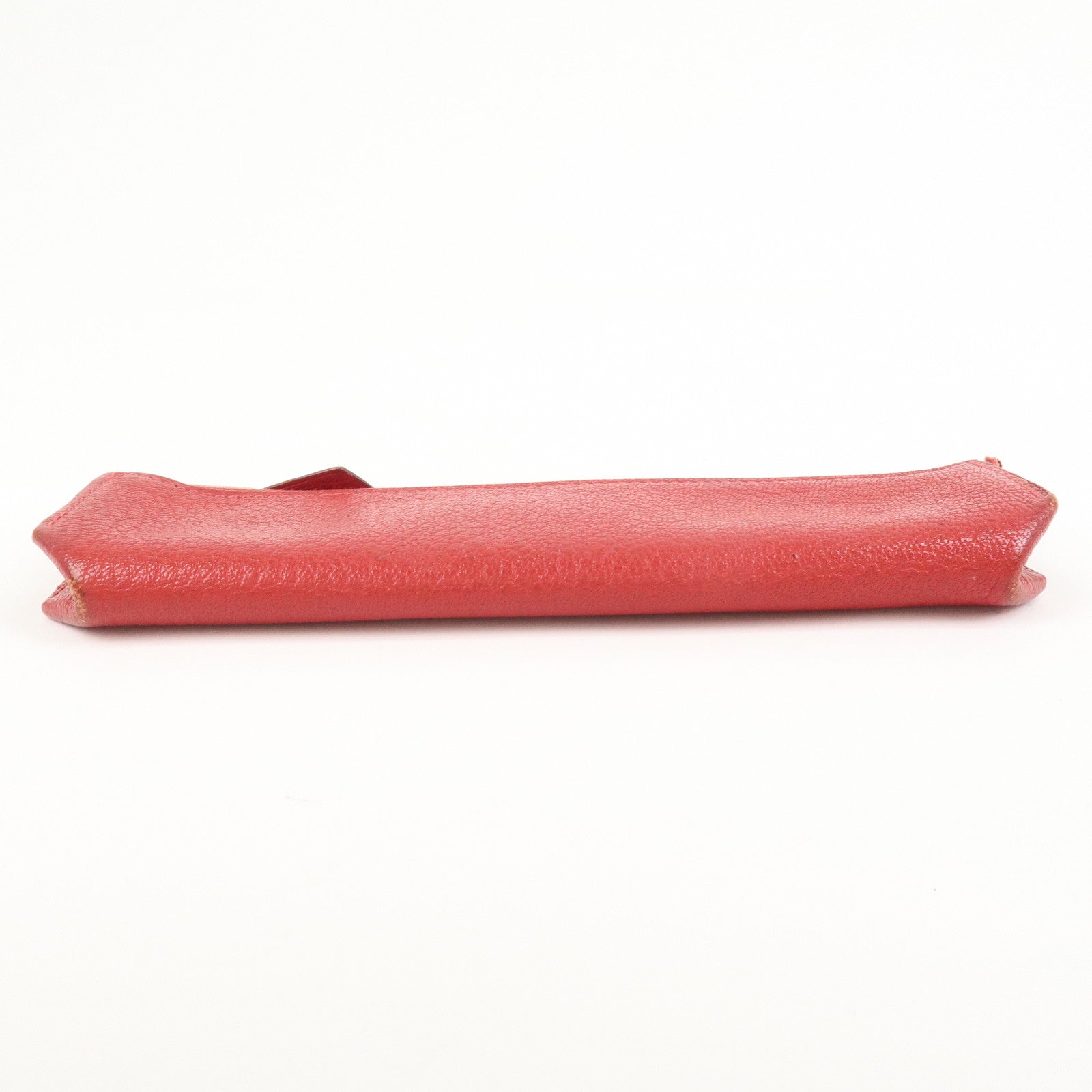 HERMES Piccolo Chevre Leather Pen Case Red